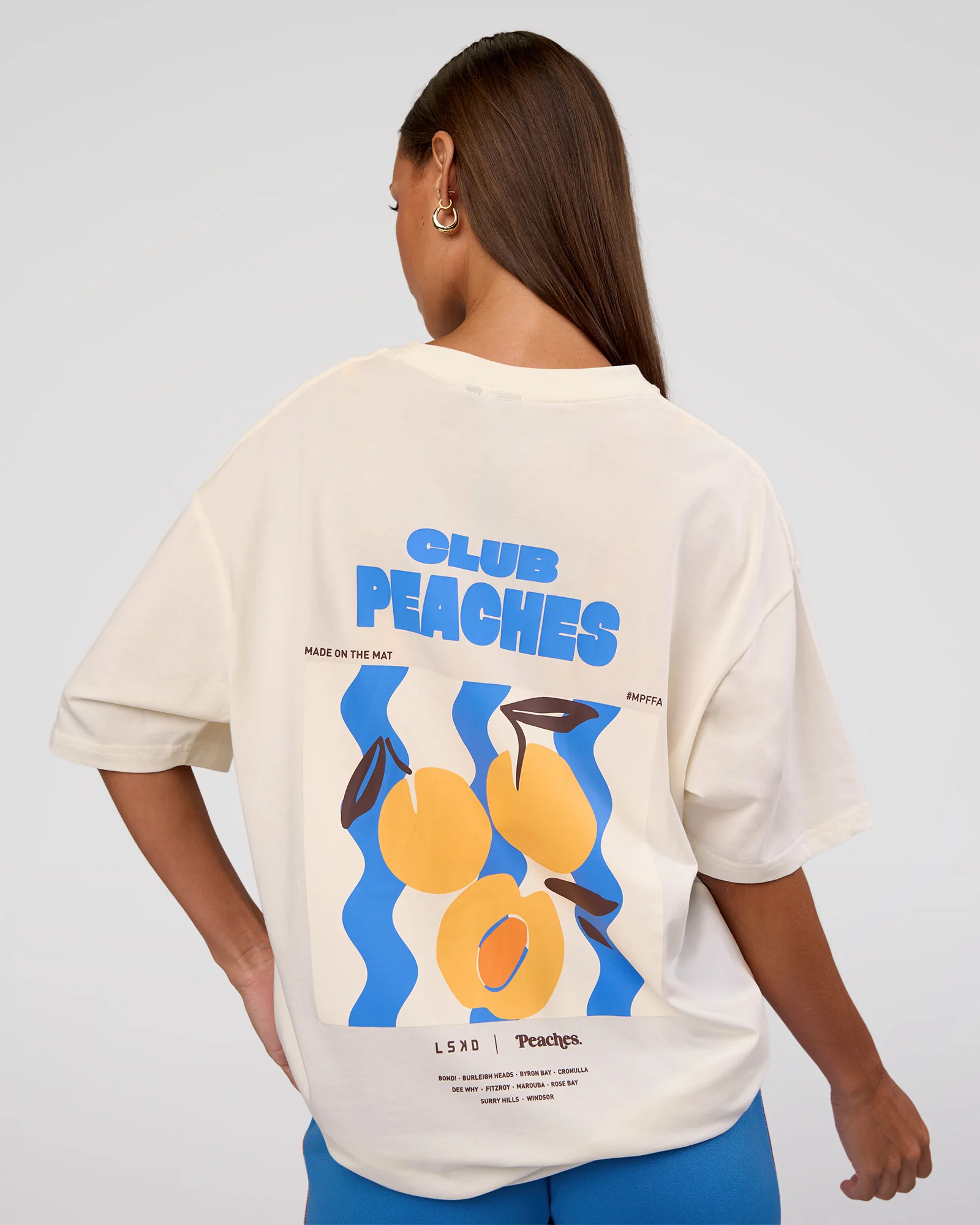 Peaches x LSKD Collection FLXCotton Oversize Tee - Off White - Image 13
