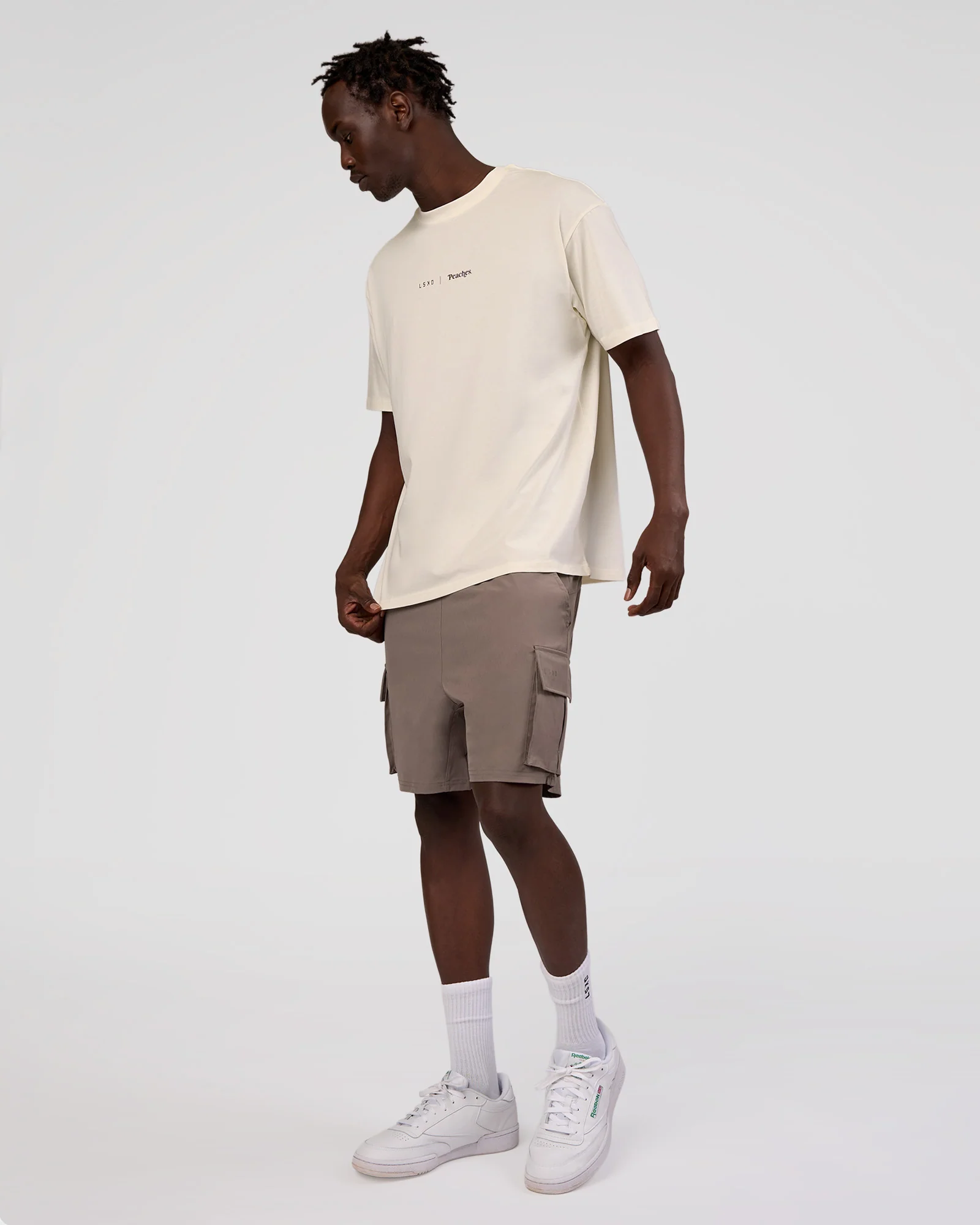 Peaches x LSKD Collection FLXCotton Oversize Tee - Off White - Image 14