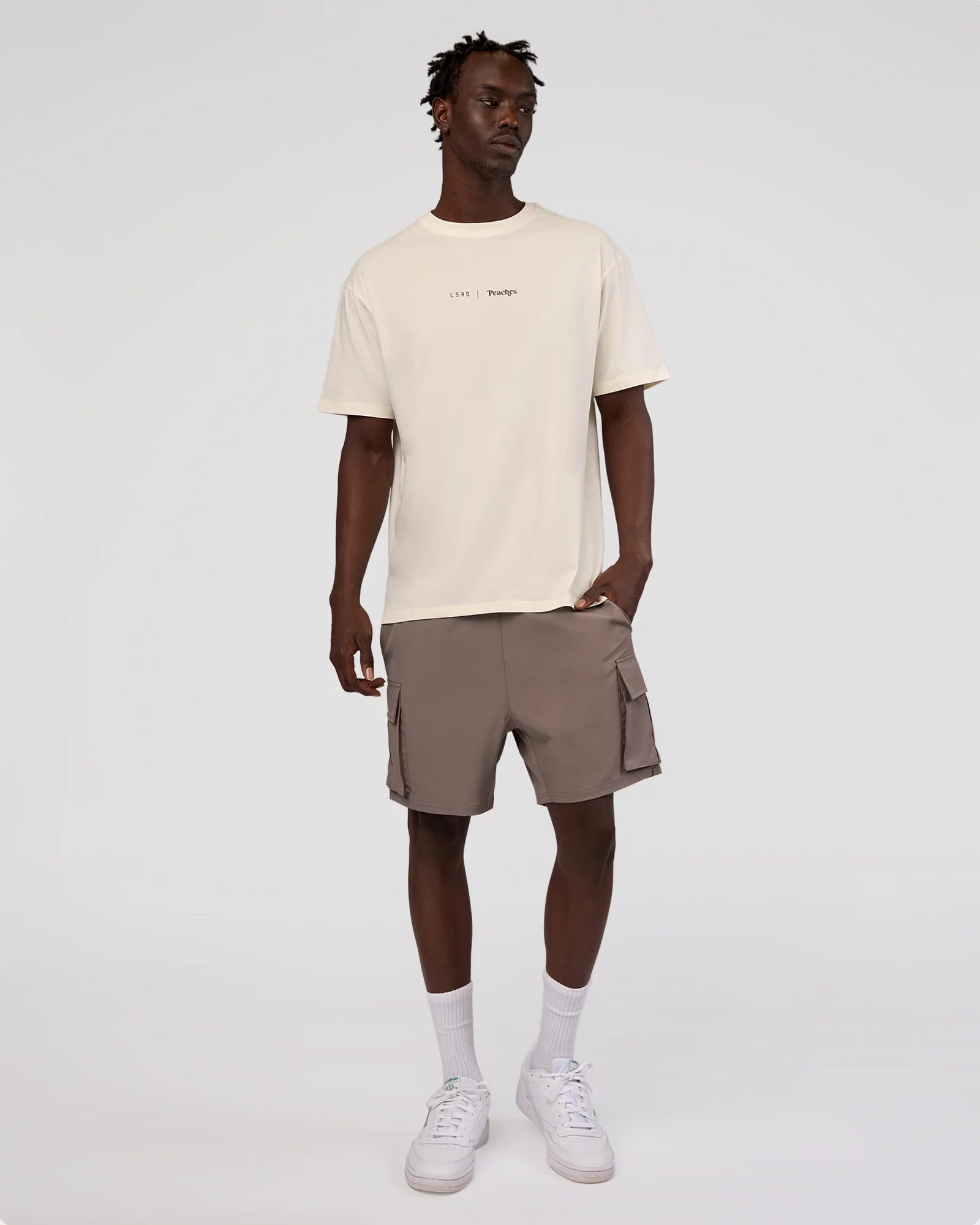 Peaches x LSKD Collection FLXCotton Oversize Tee - Off White - Image 8