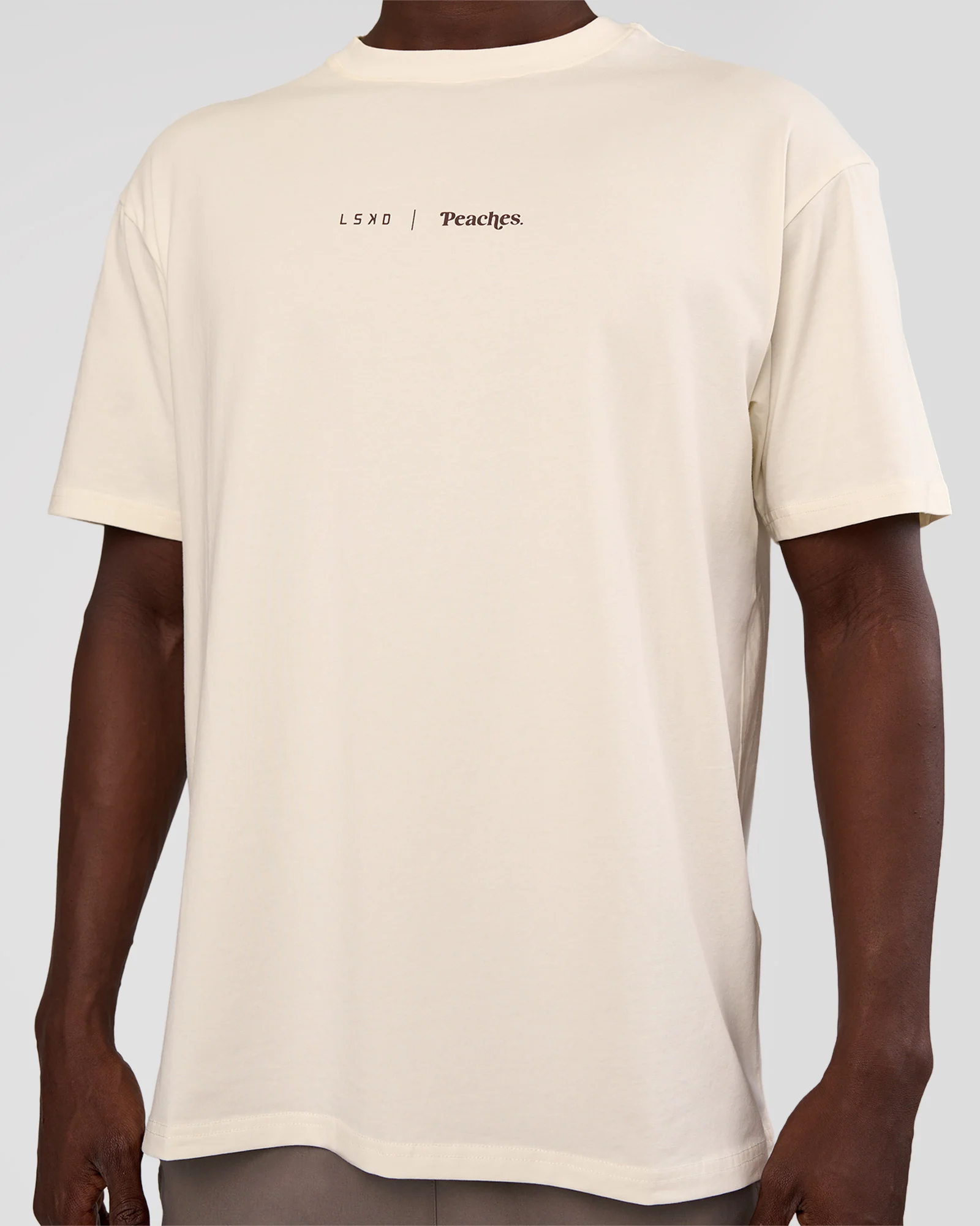 Peaches x LSKD Collection FLXCotton Oversize Tee - Off White - Image 9