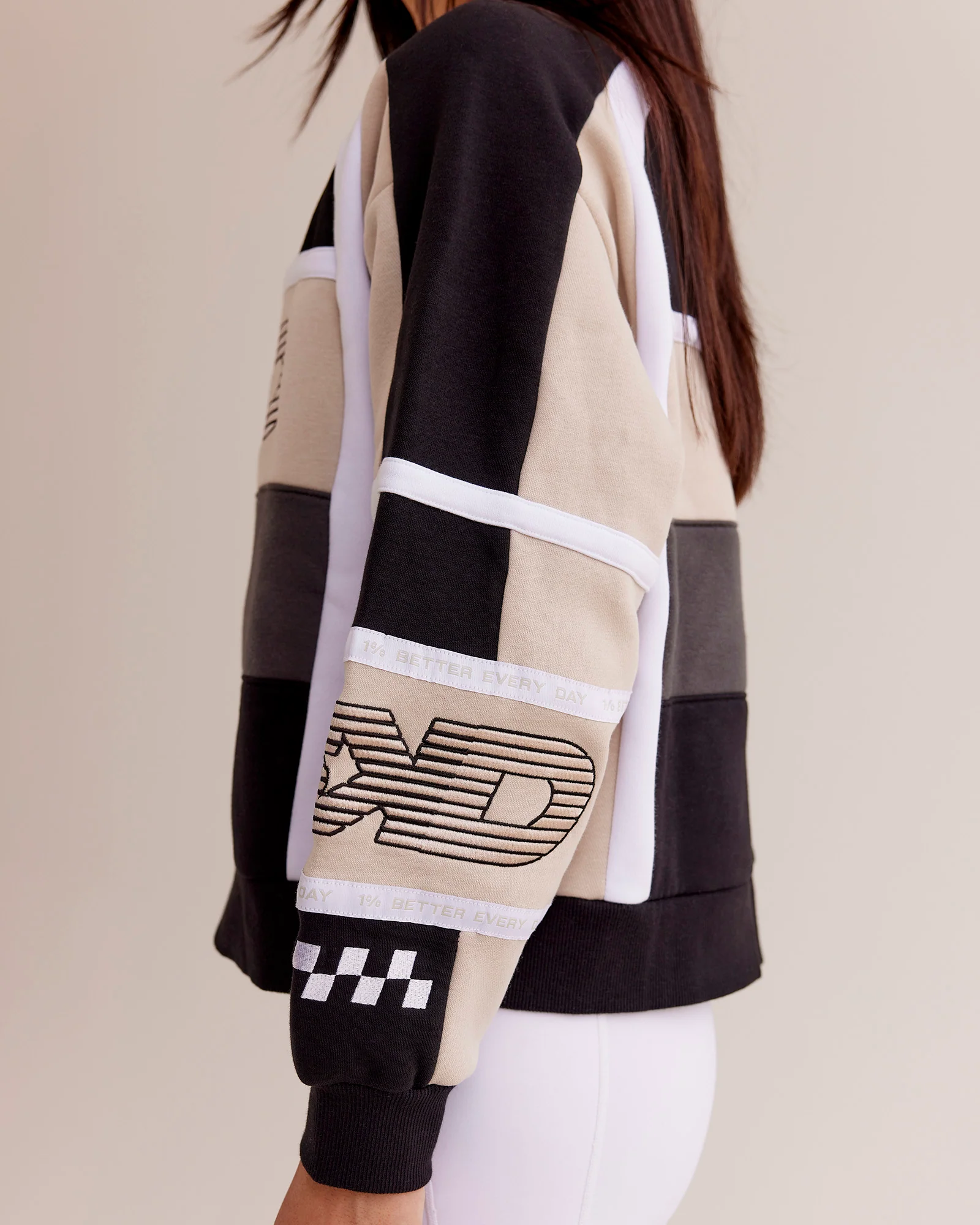Power Sweater - Black-Shale Beige - Image 3