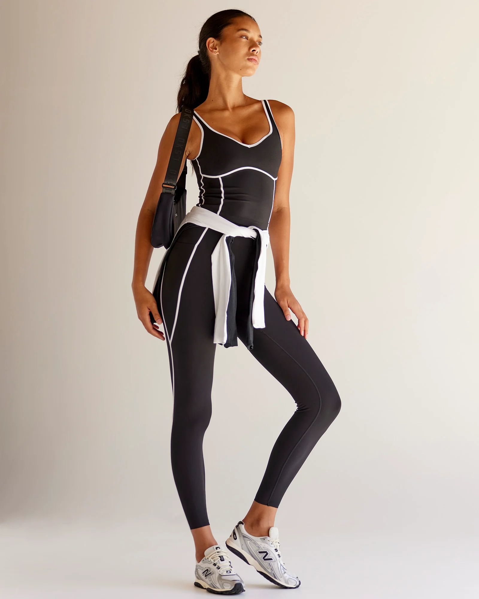 Power Sweetheart Shelf Bra Tank - Black - Image 3