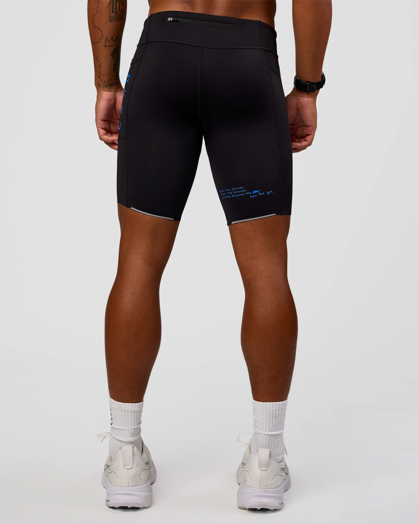 Race Day 8" Short Tight - Black-Palace Blue - Image 13