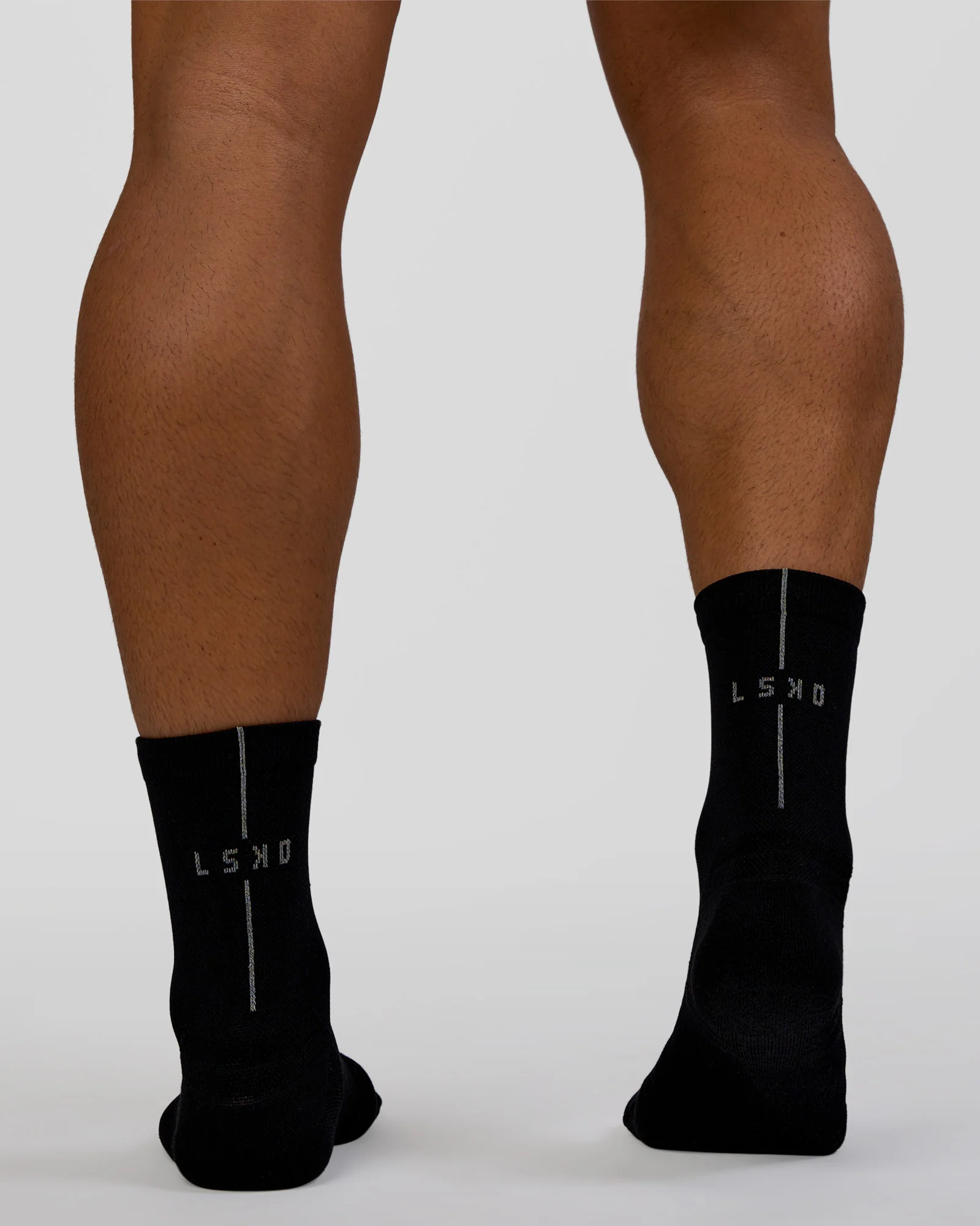 Race Fast Performance Quarter Socks - Black-Reflective - Image 3
