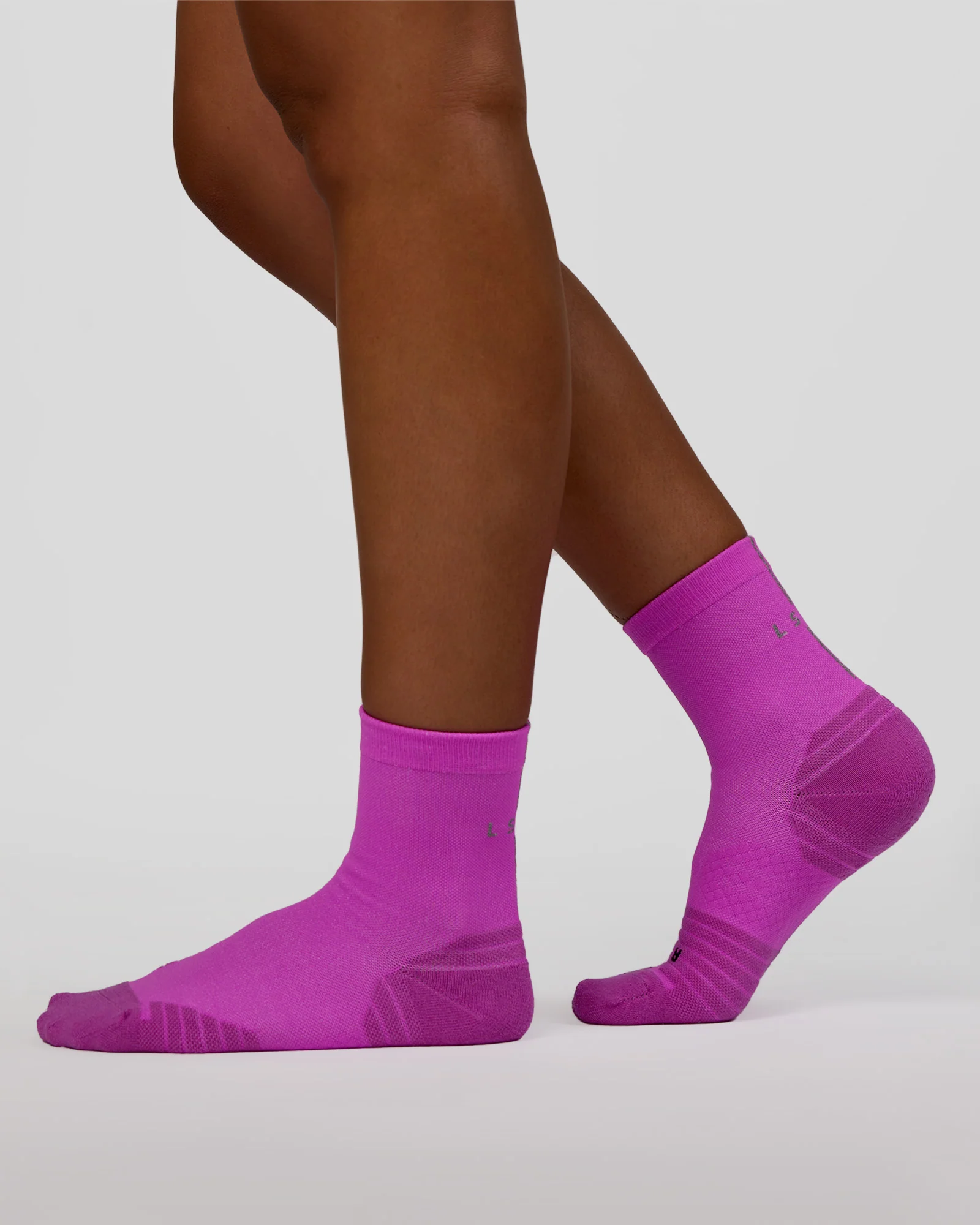 Race Fast Performance Quarter Socks - Ultra Fuchsia-Reflective - Image 2