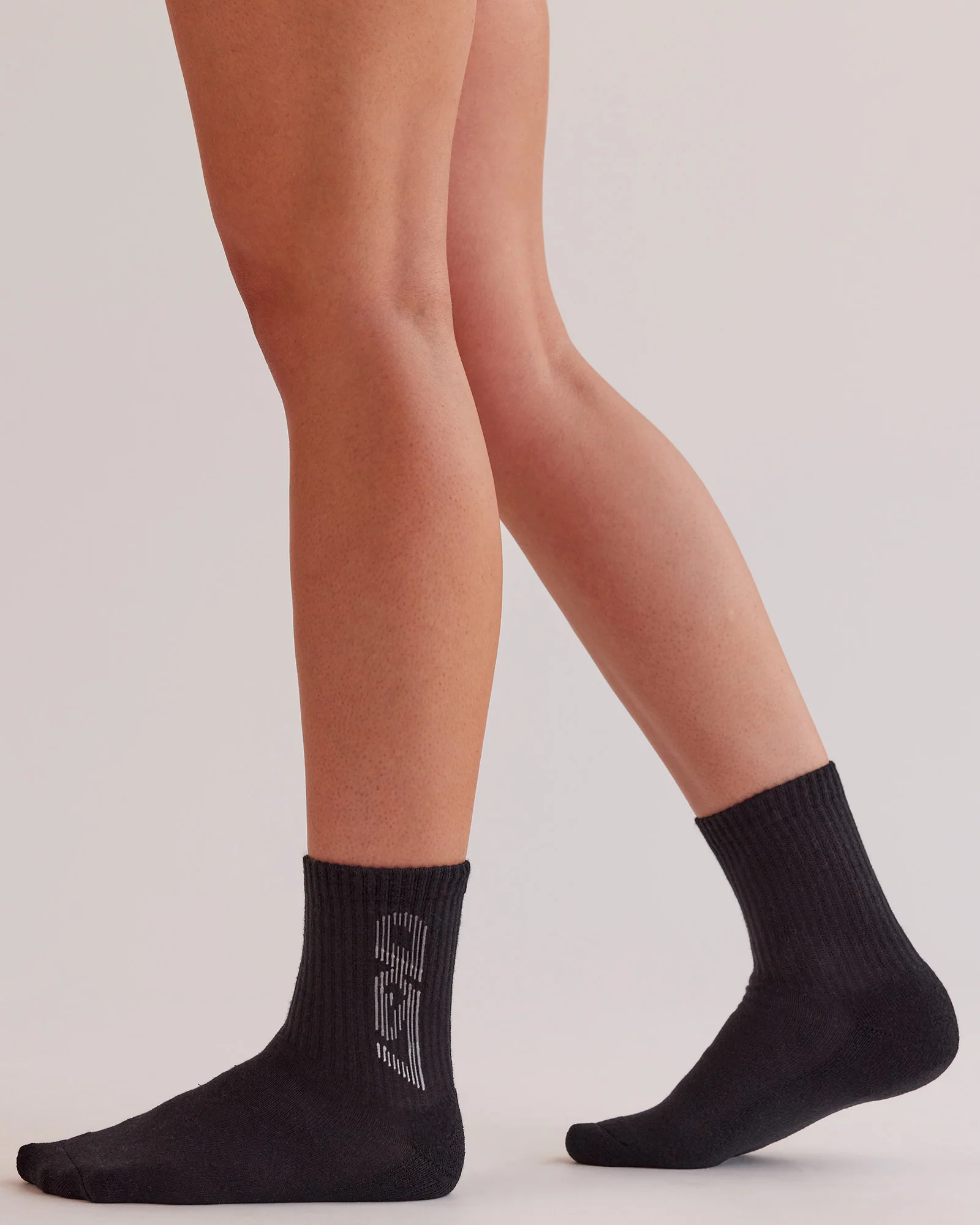 Rally Quarter Socks 3 Pack Box - White-Black-Marshmallow - Image 3