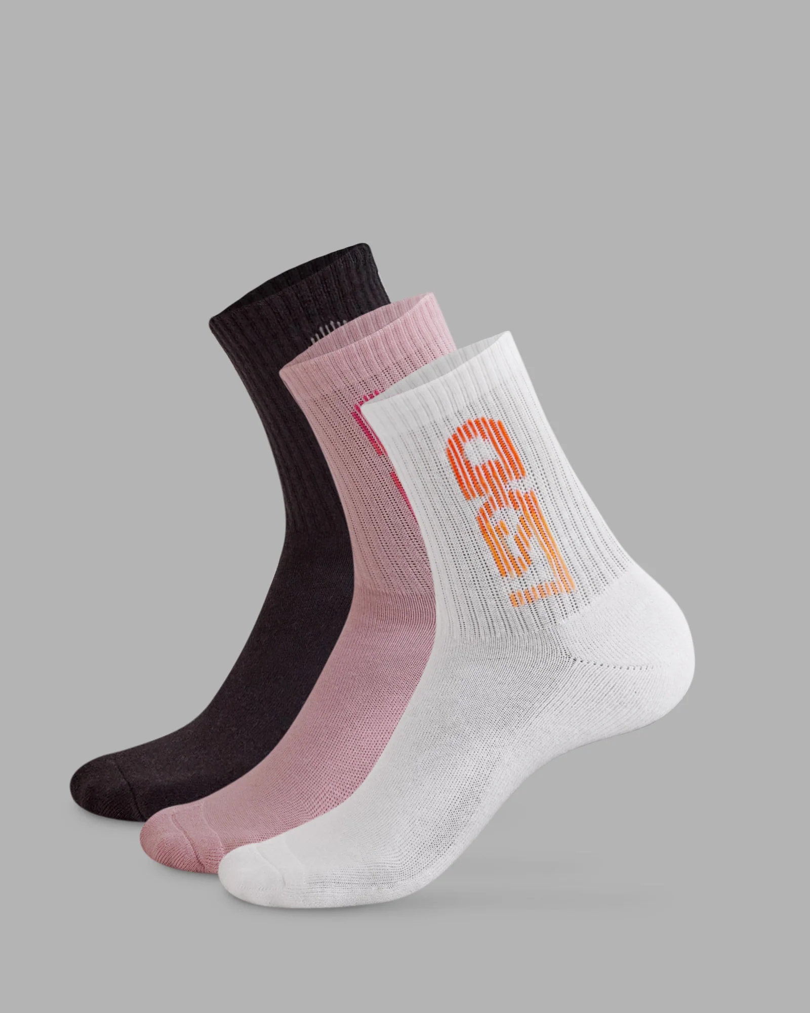 Rally Quarter Socks 3 Pack Box - White-Black-Marshmallow - Image 6