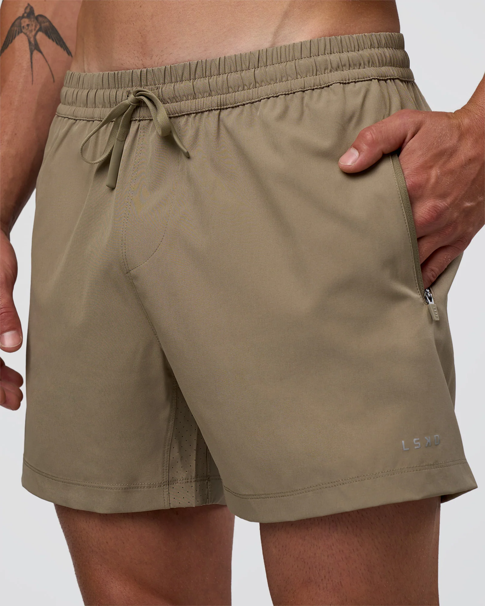 Rep 5" Performance Short - Greige - Image 3