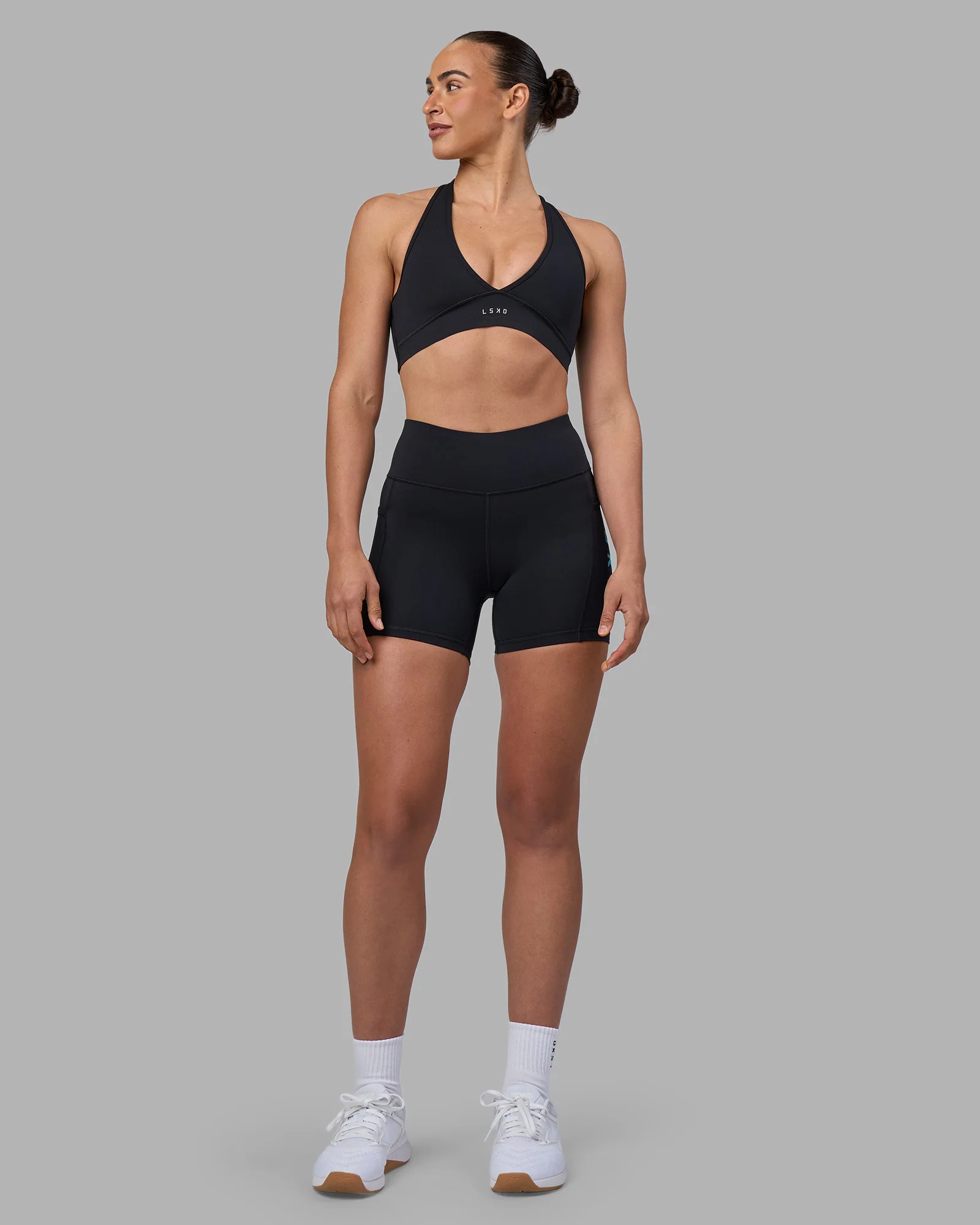 Rep Ultra High-Rise 4" Short Pockets - Black-Blue Atoll - Image 5