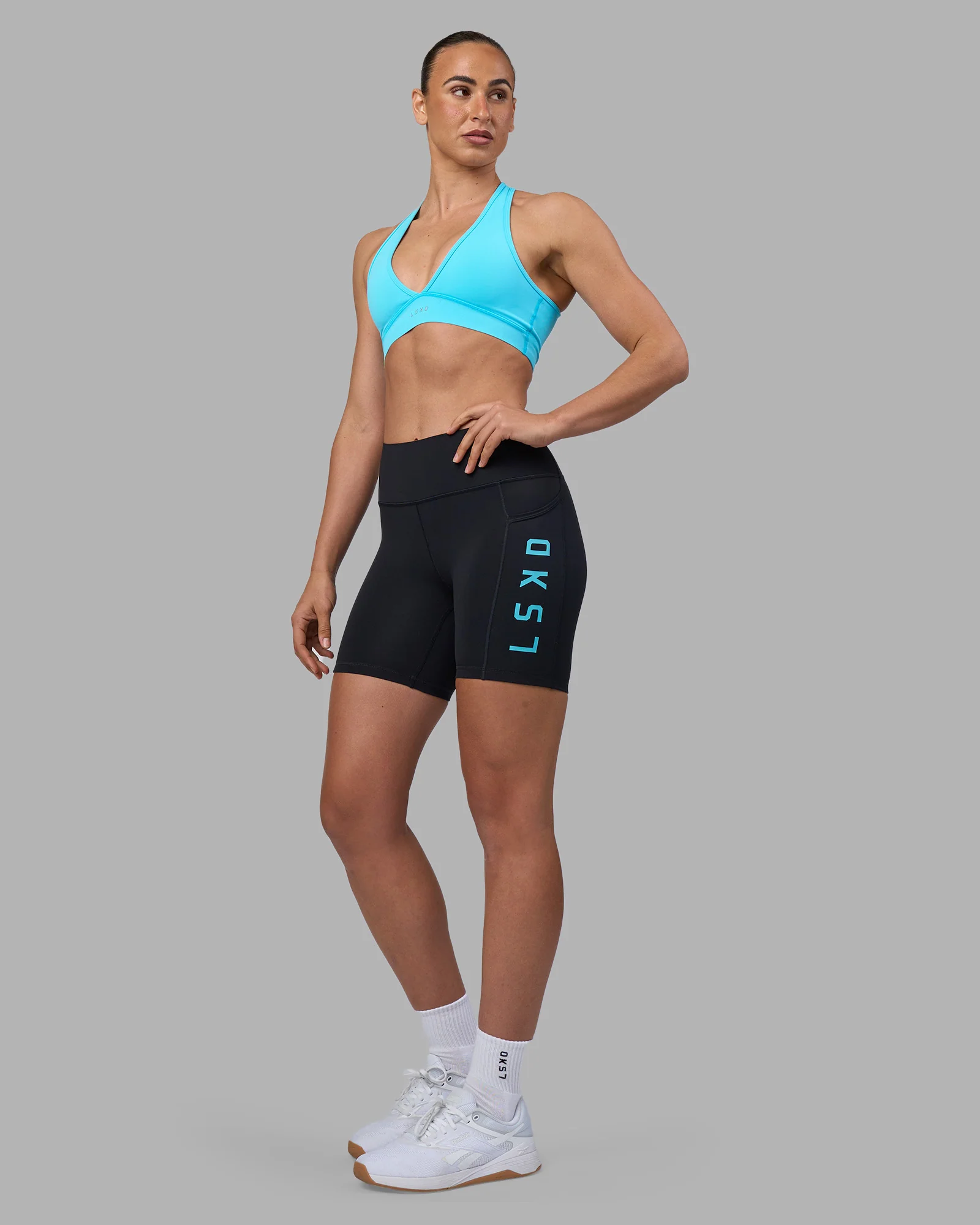 Rep Ultra High-Rise 6" Short Pockets - Black-Blue Atoll - Image 7