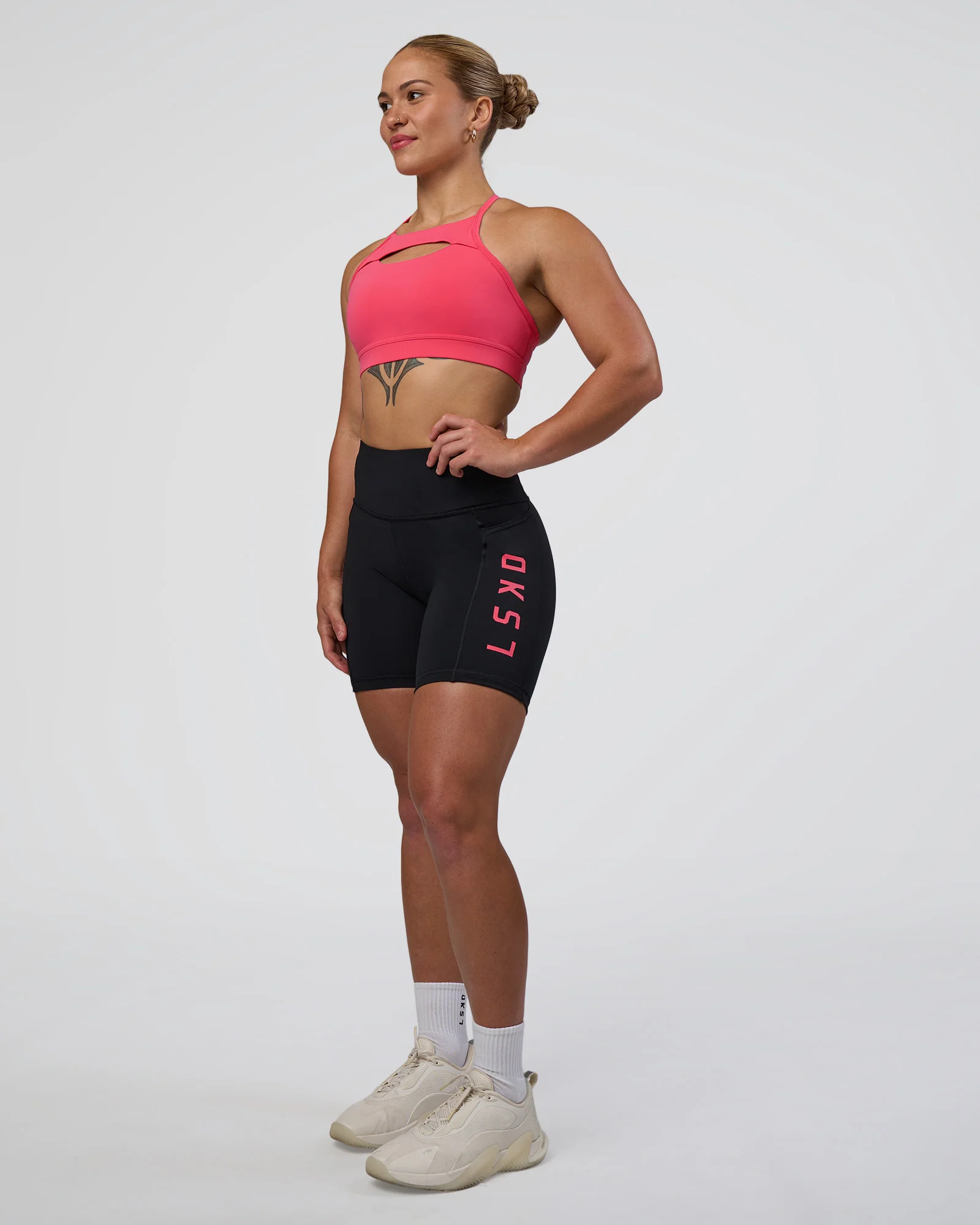 Rep Ultra High-Rise 6" Short Pockets - Black-Bright Raspberry - Image 6