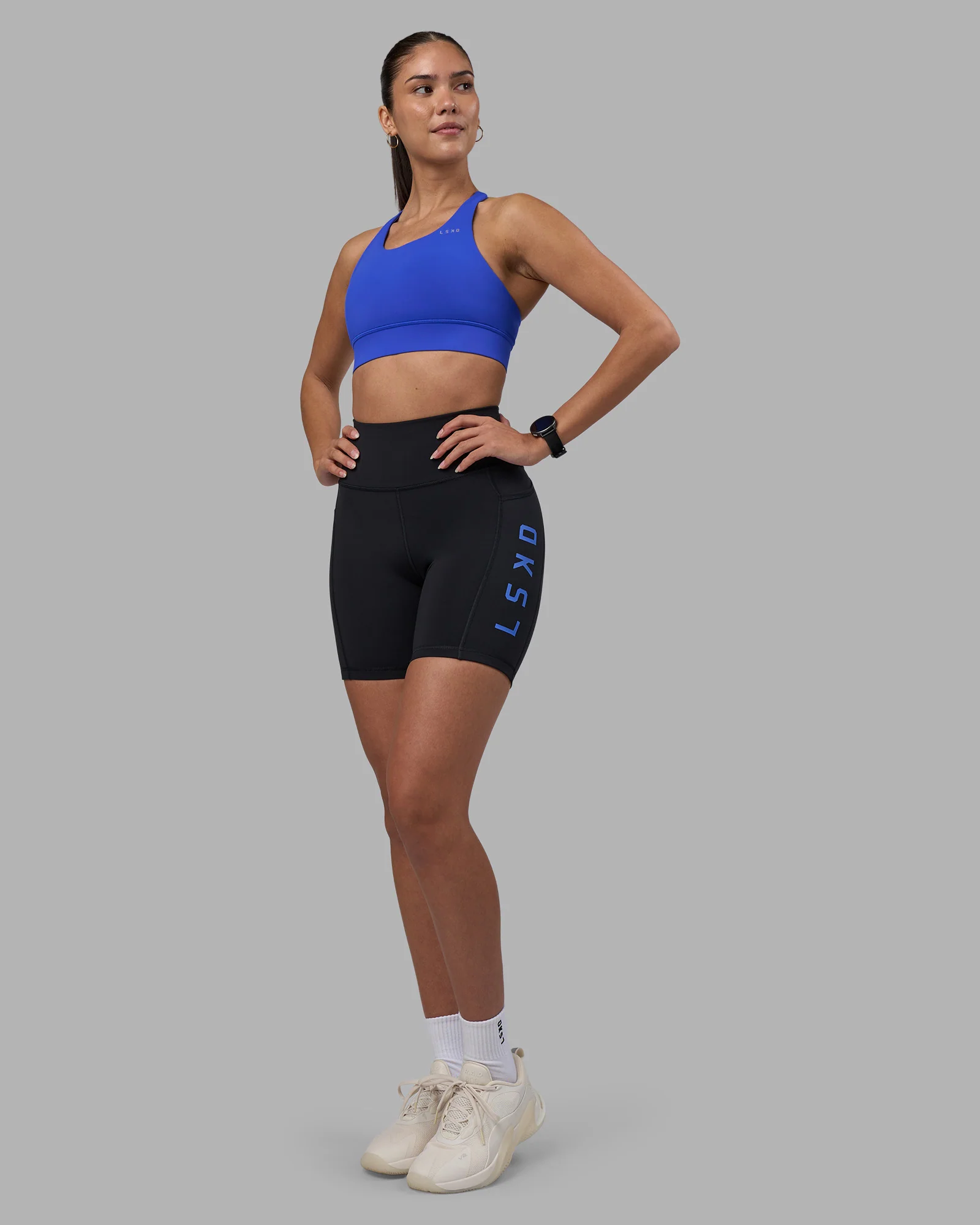Rep Ultra High-Rise 6" Short Pockets - Black-Power Cobalt - Image 2