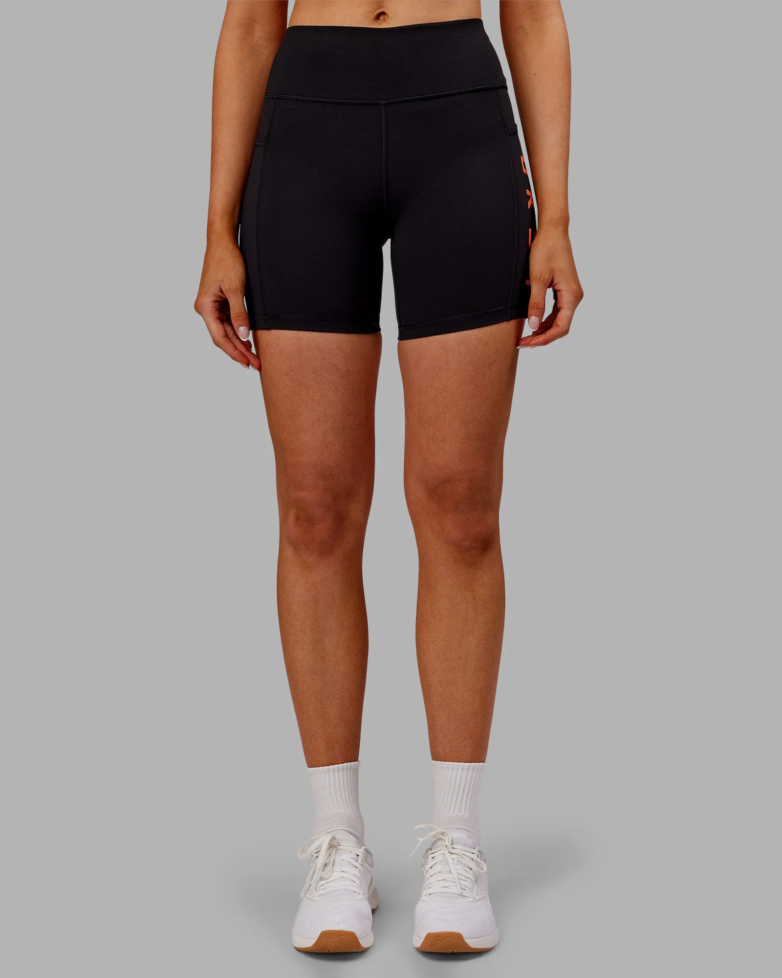 Rep Ultra High-Rise 6" Short Pockets - Black-Ultra Orange - Image 7