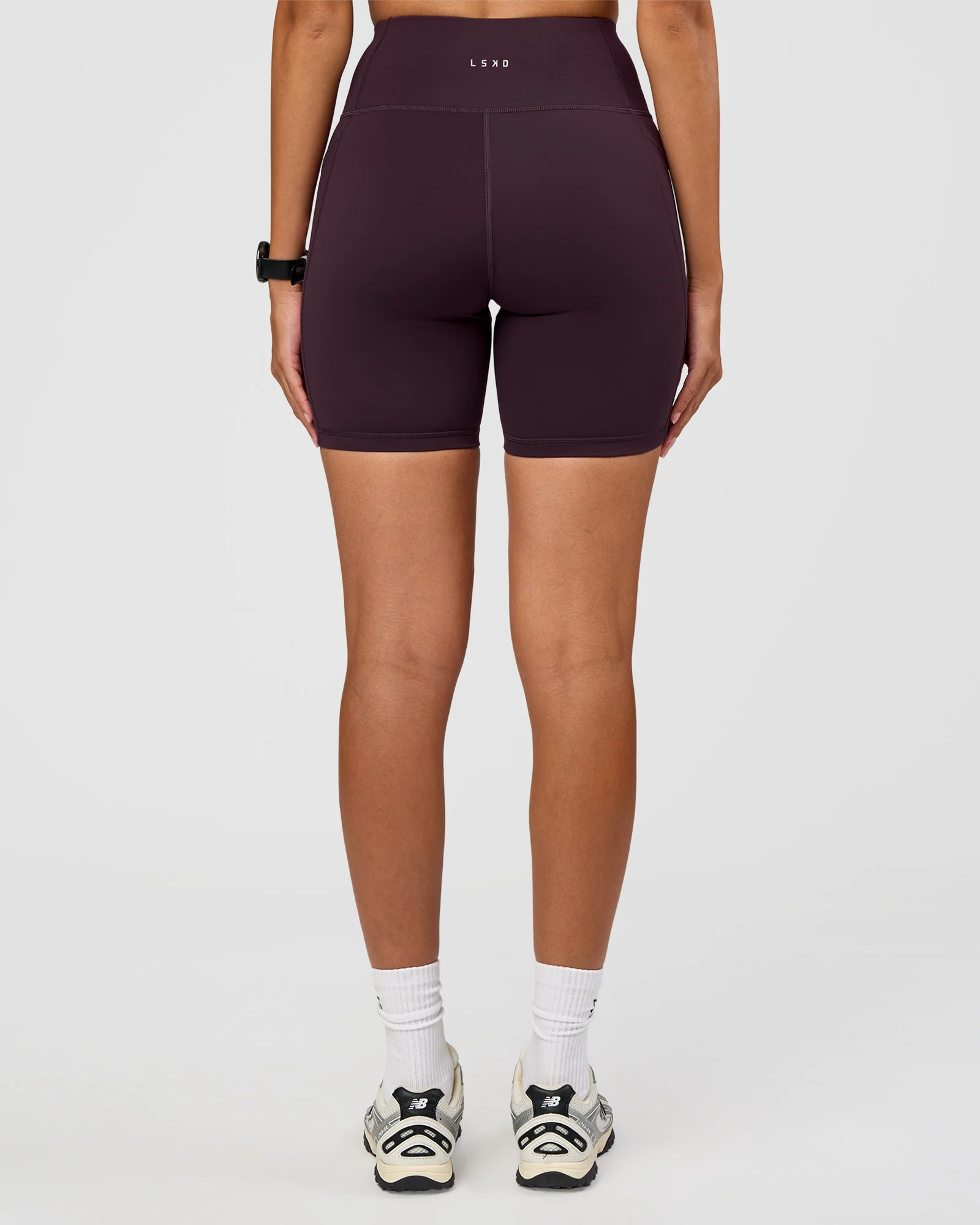 Rep Ultra High-Rise 6" Short Pockets - Midnight Plum-Marshmallow - Image 5