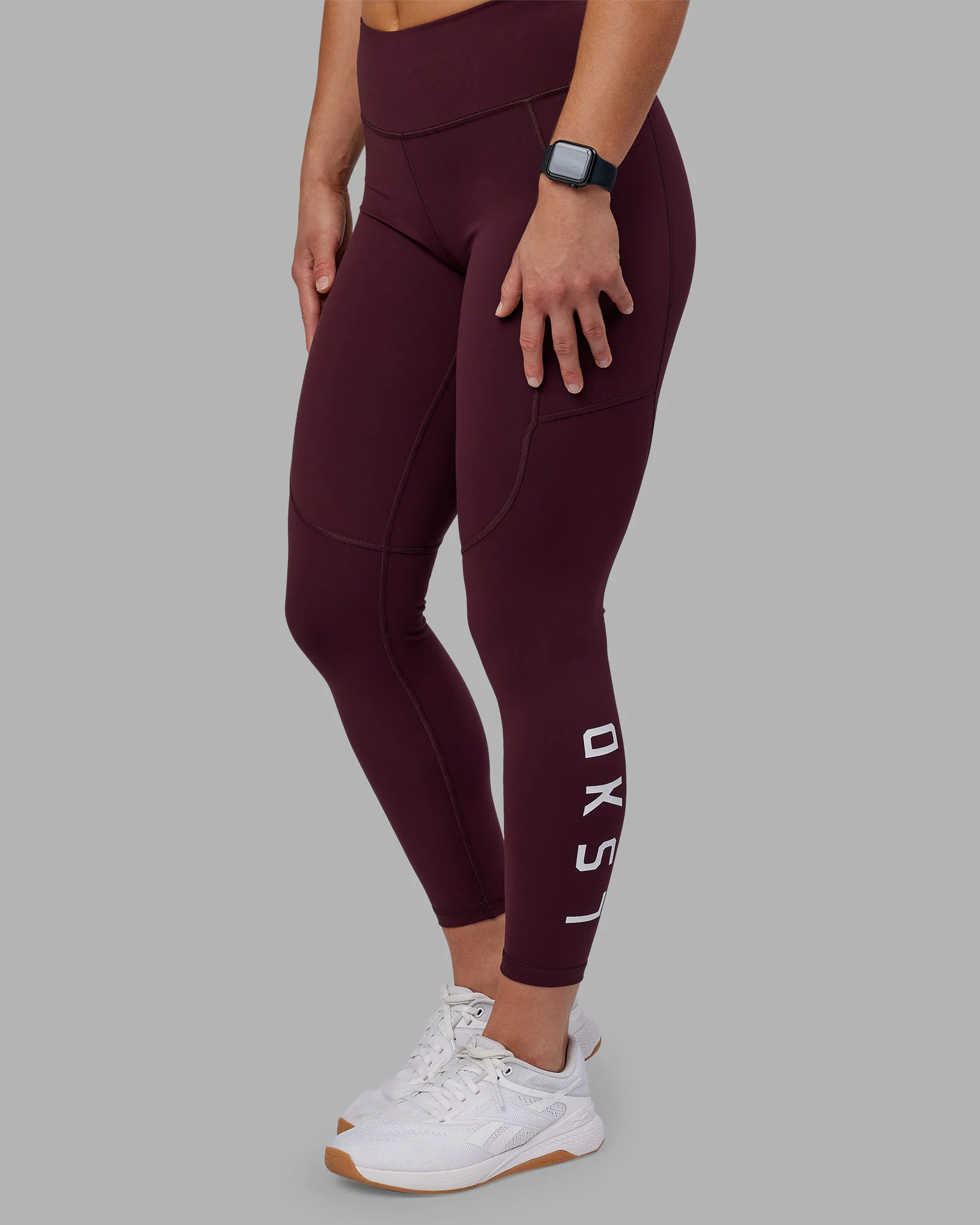 Rep Ultra High-Rise 7/8 Legging Pockets - Cherry Lacquer-White - Image 2