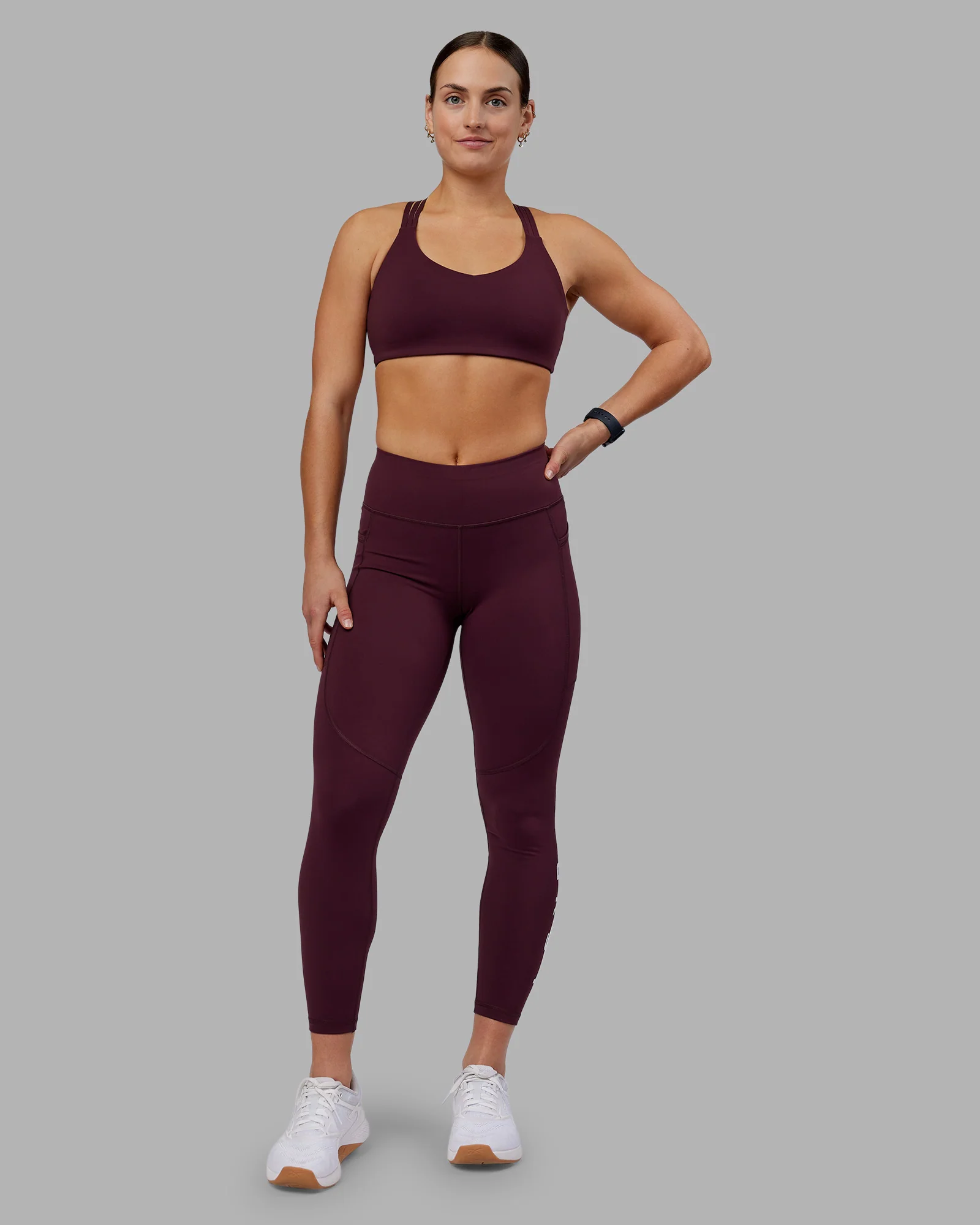 Rep Ultra High-Rise 7/8 Legging Pockets - Cherry Lacquer-White - Image 5