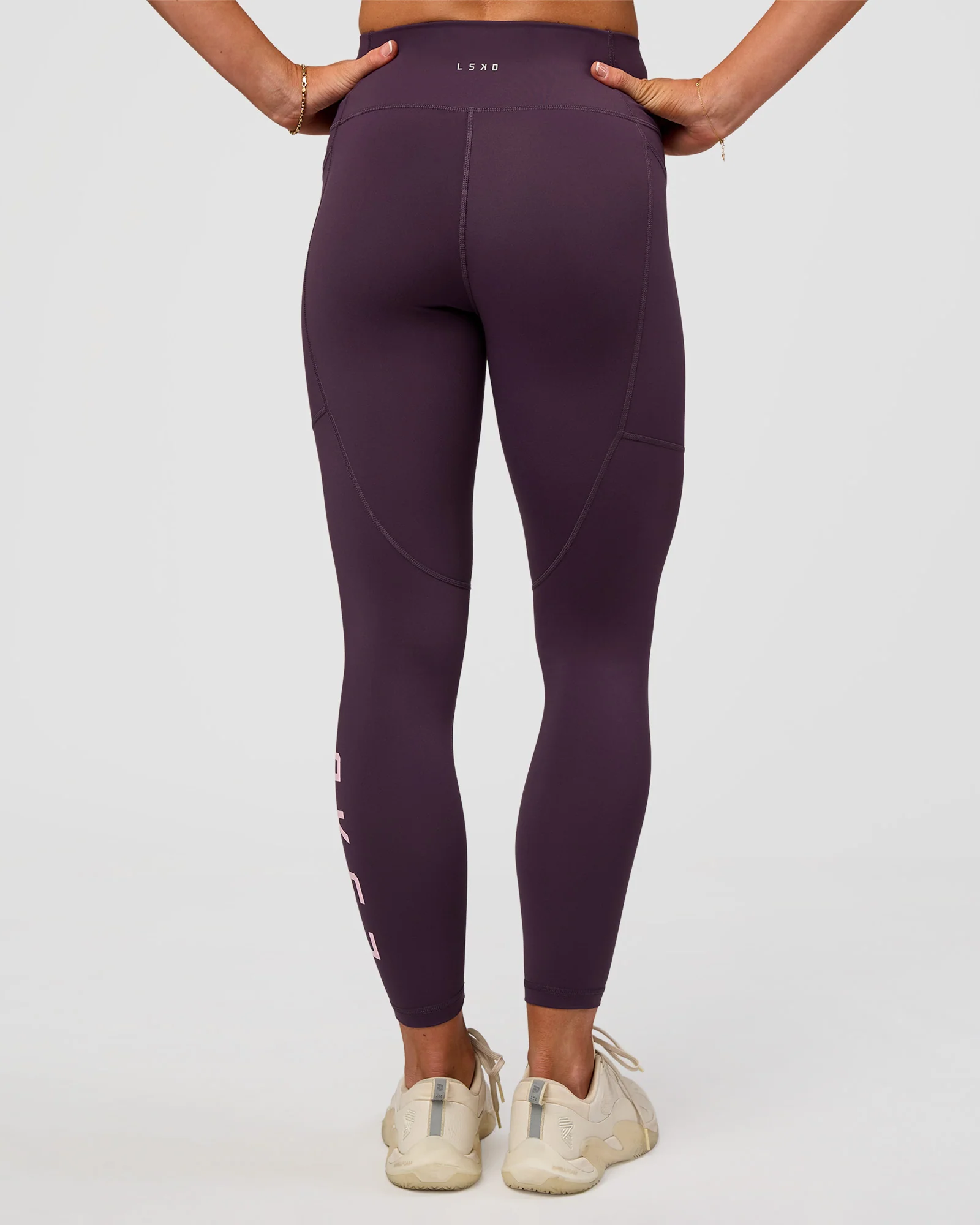 Rep Ultra High-Rise 7/8 Legging Pockets - Midnight Plum-Marshmallow - Image 6