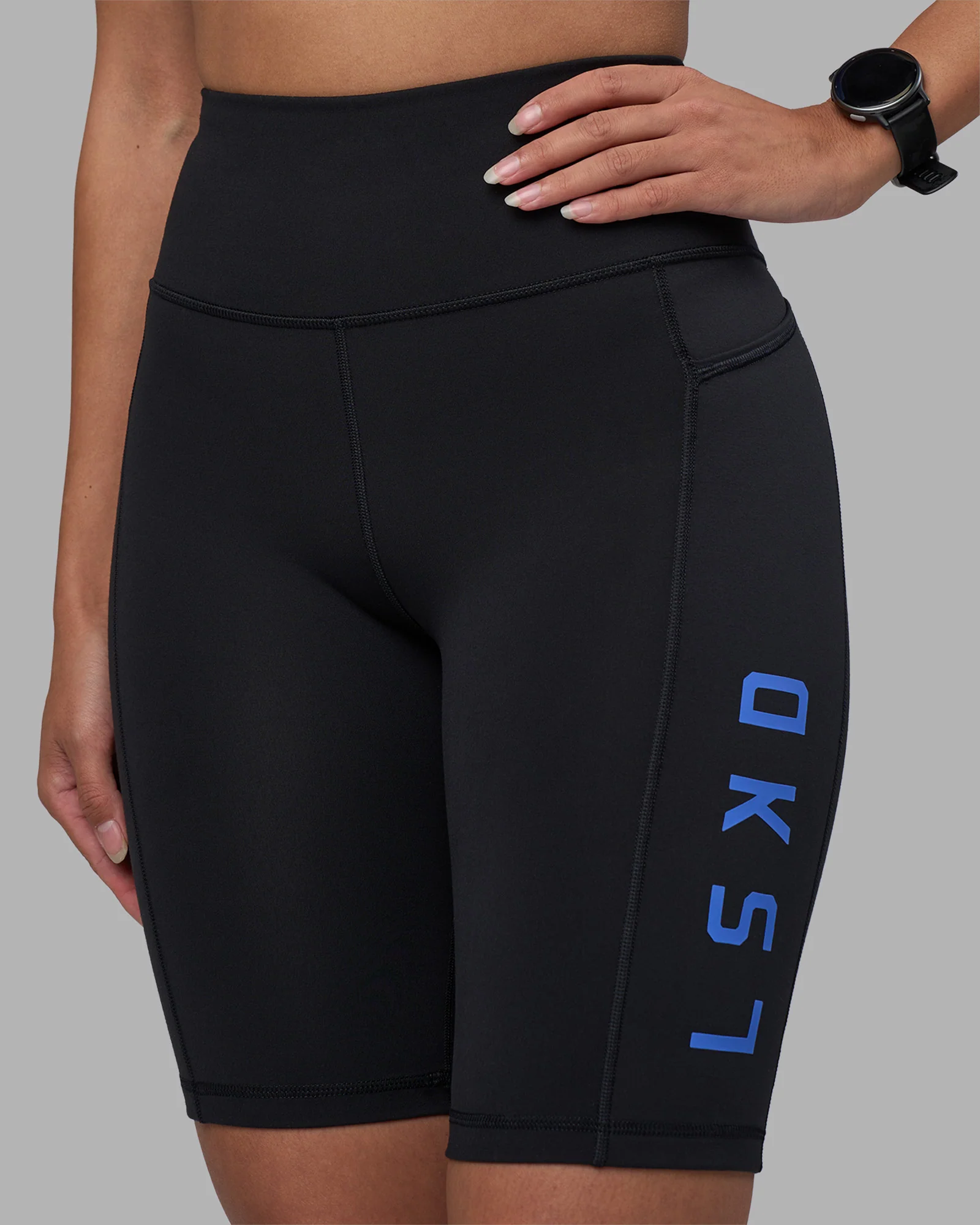 Rep Ultra High-Rise 9" Short Pockets - Black-Power Cobalt - Image 6