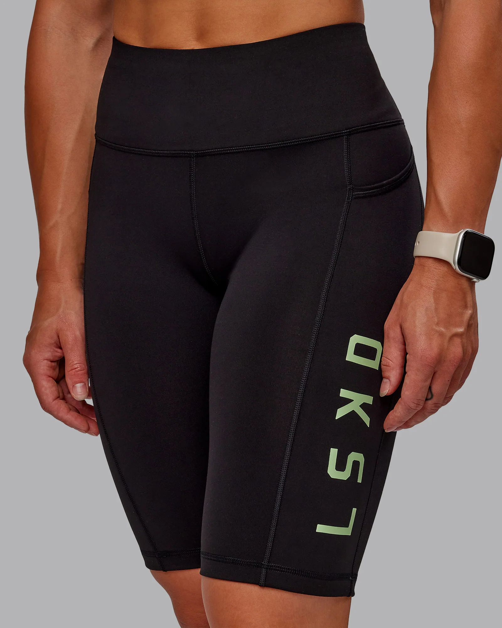 Rep Ultra High-Rise 9" Short Pockets - Black-Surreal Green - Image 8