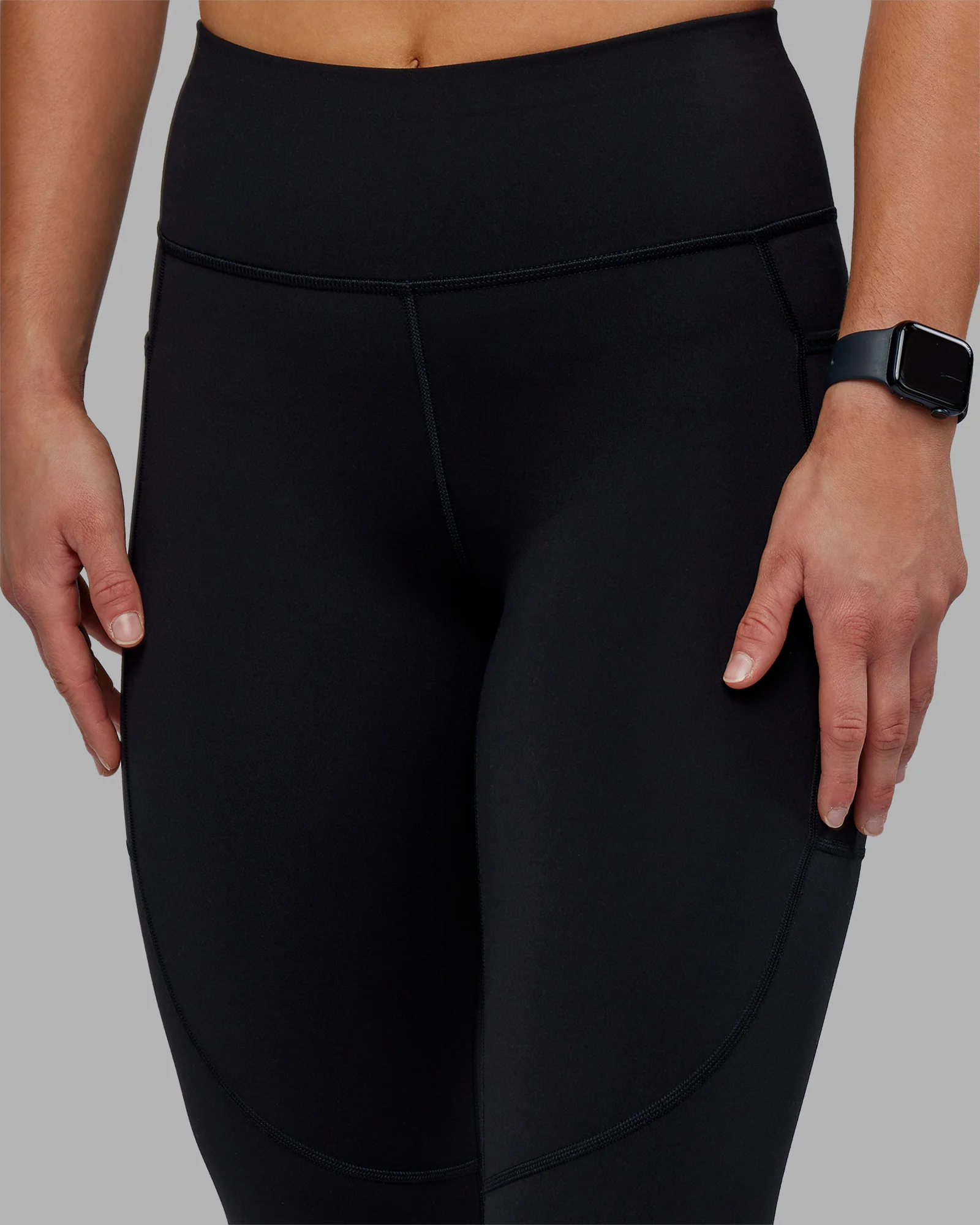 Rep Ultra High-Rise Full Length Legging Pockets - Black-Scarlet - Image 9
