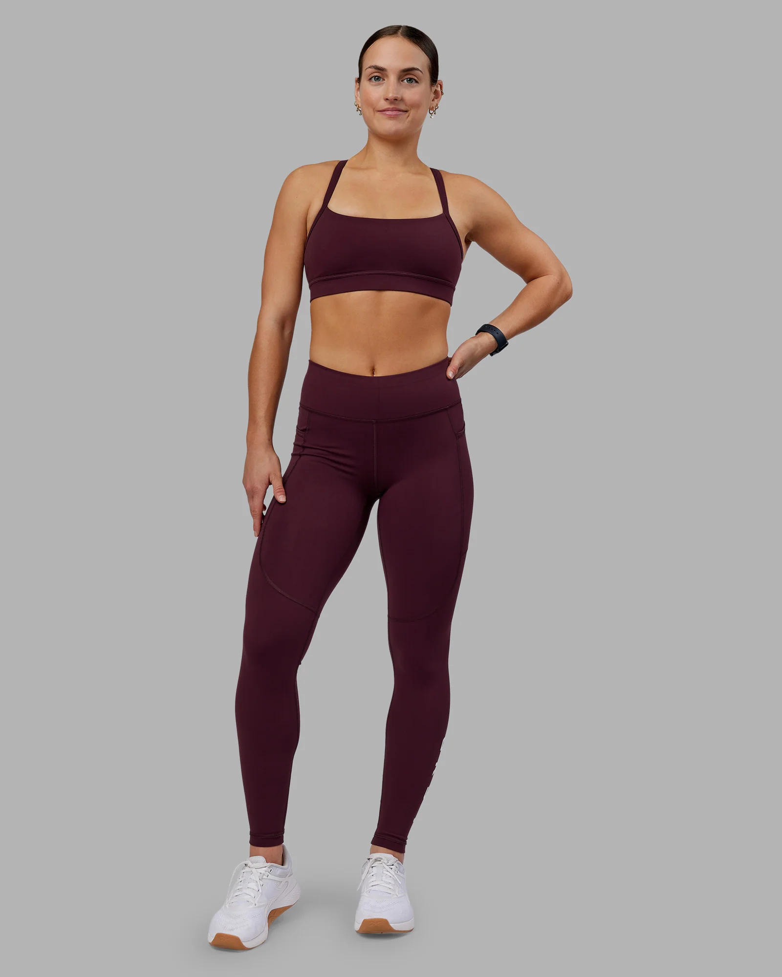 Rep Ultra High-Rise Full Length Legging Pockets - Cherry Lacquer-White - Image 4