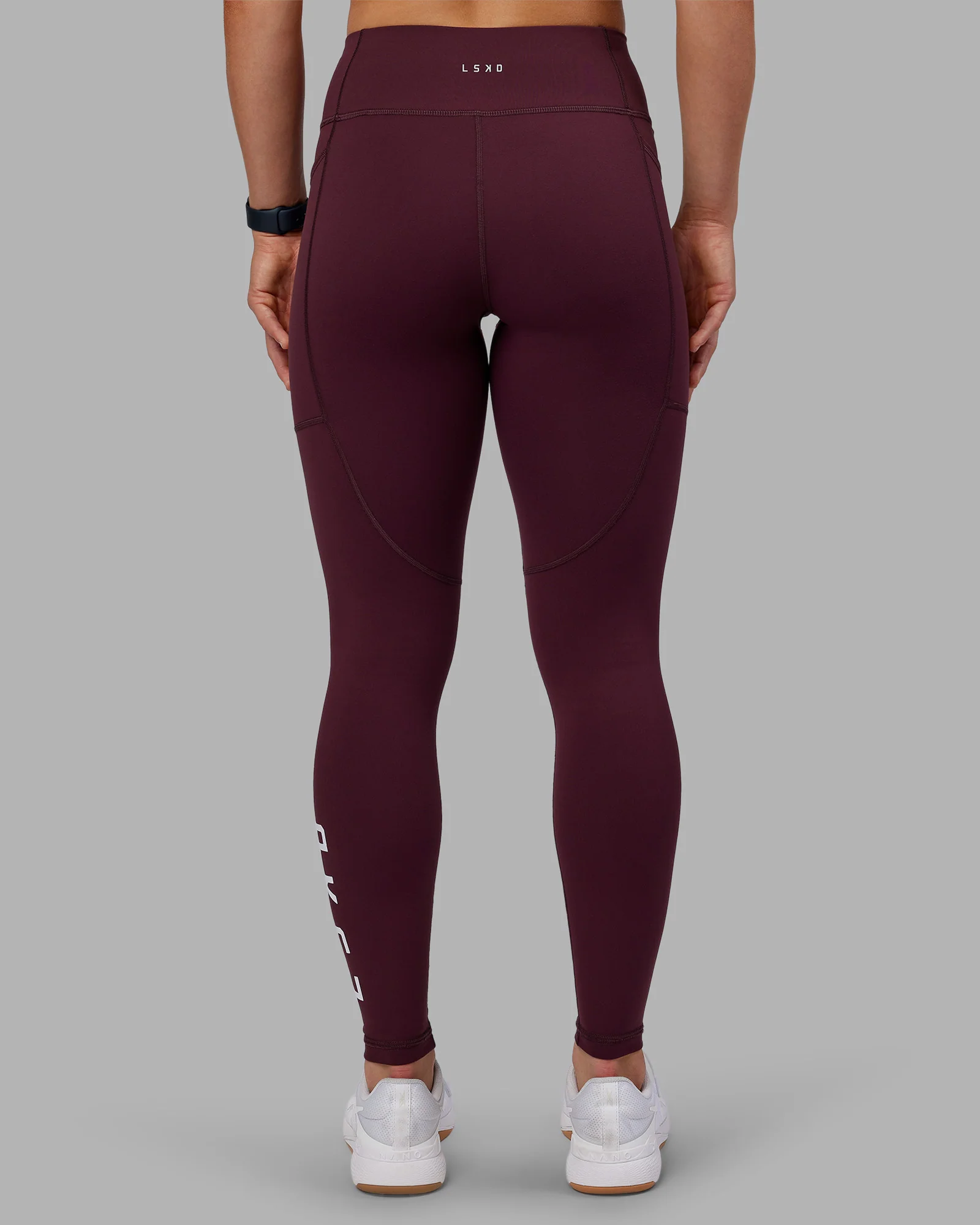 Rep Ultra High-Rise Full Length Legging Pockets - Cherry Lacquer-White - Image 5