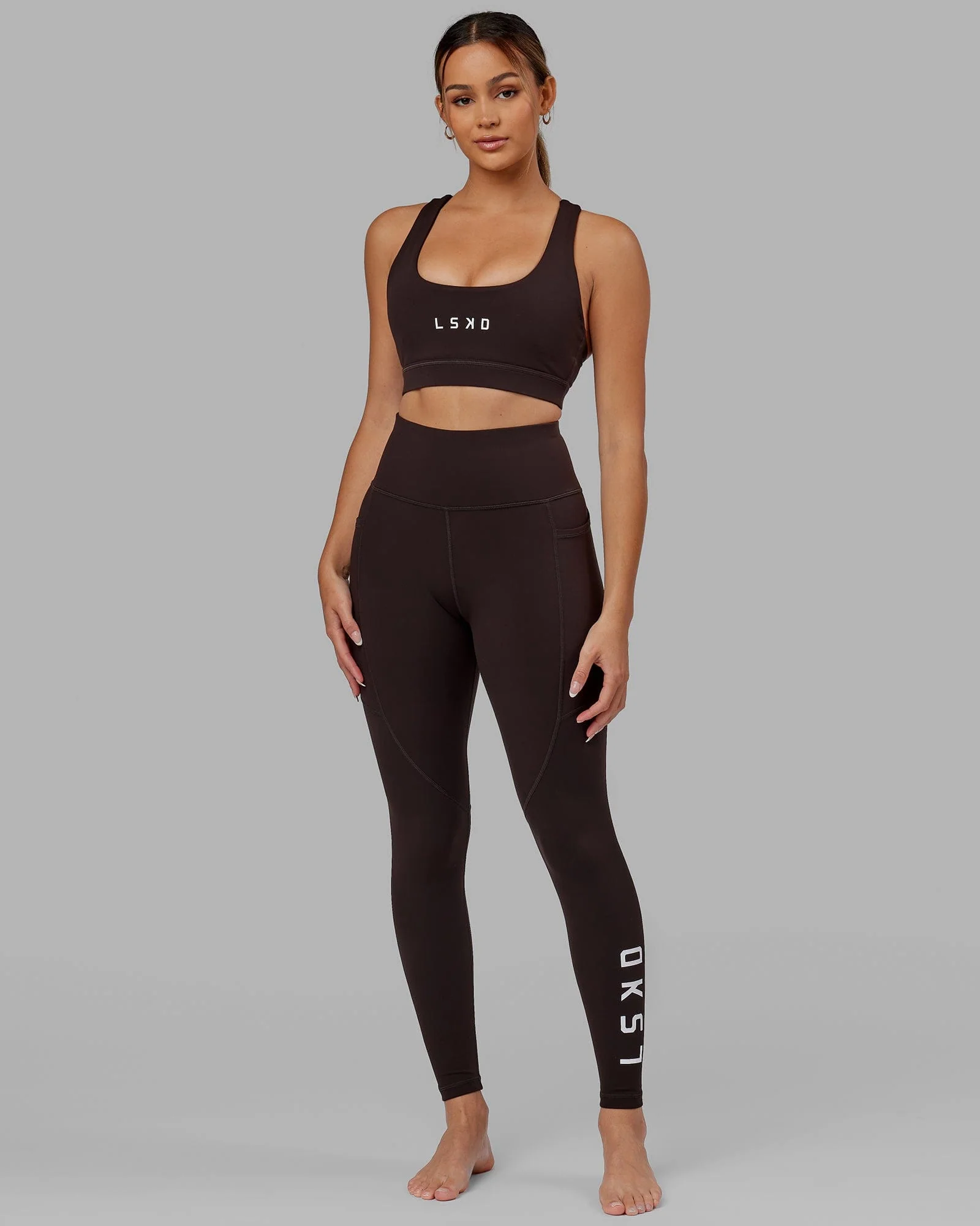 Rep Ultra High-Rise Full Length Legging Pockets - Dark Walnut - Image 3