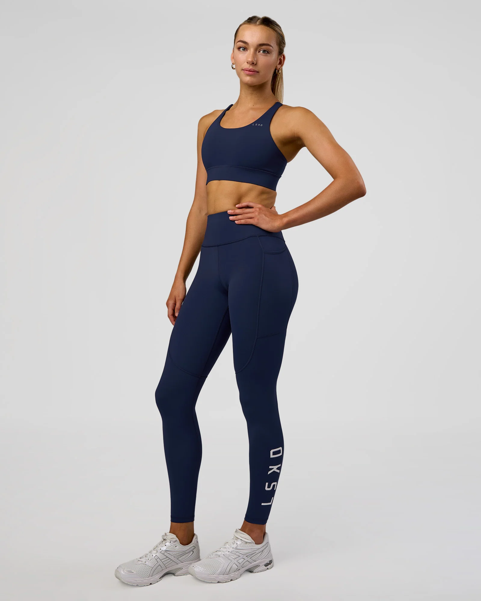 Rep Ultra High-Rise Full Length Legging Pockets - Future Navy-White - Image 2