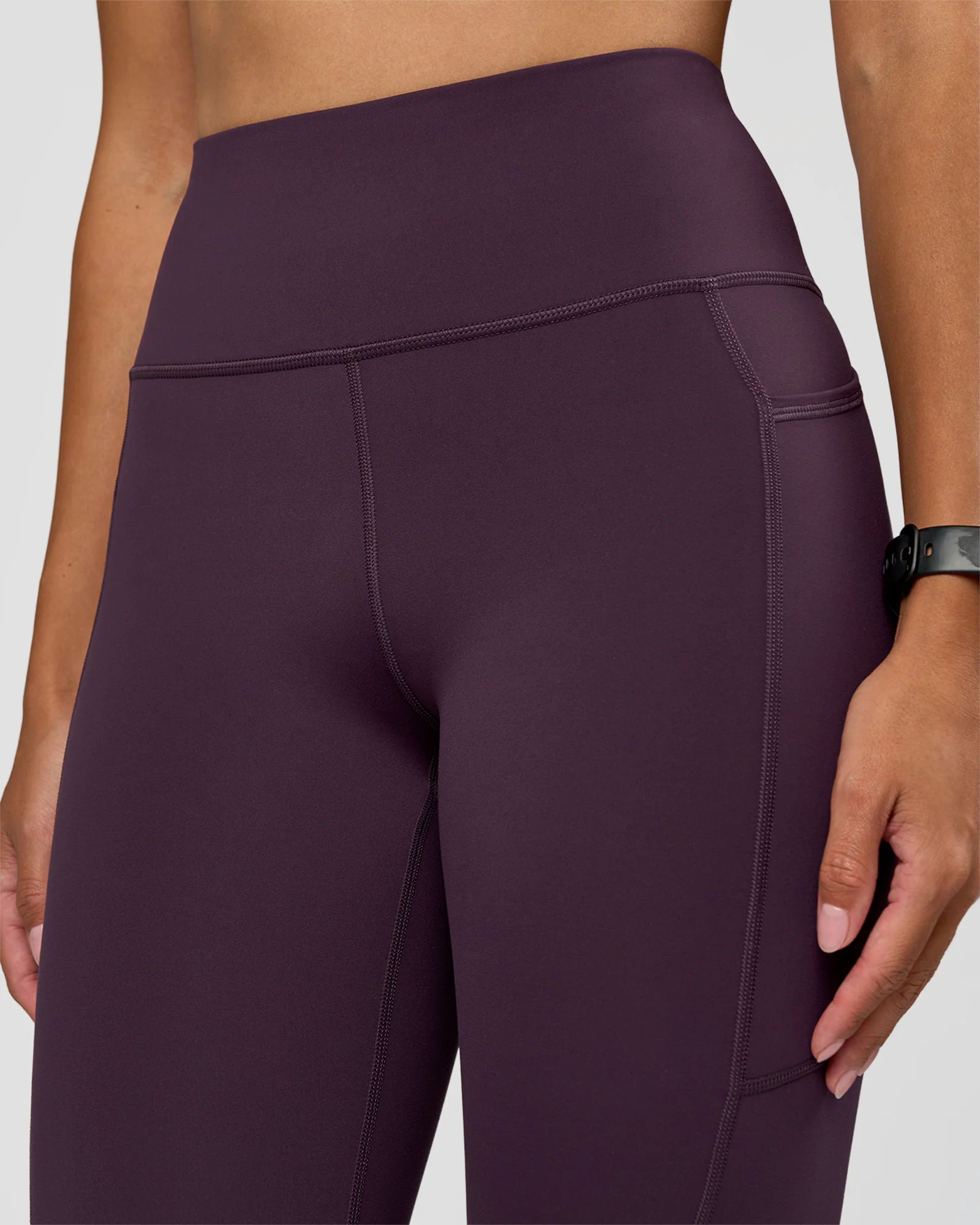 Rep Ultra High-Rise Full Length Legging Pockets - Midnight Plum-Marshmallow - Image 11
