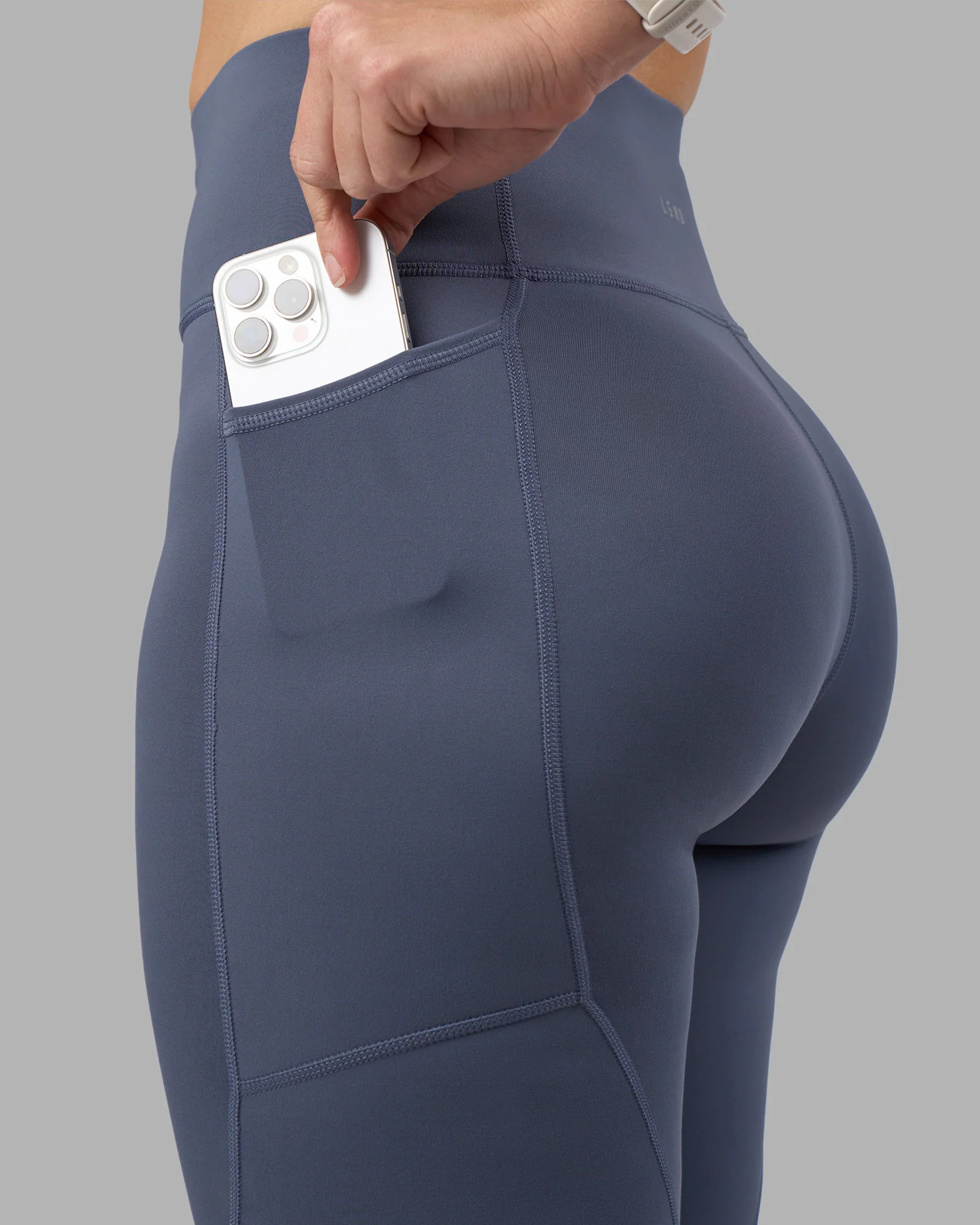Rep Ultra High-Rise Full Length Legging Pockets - Night Shadow-White - Image 3