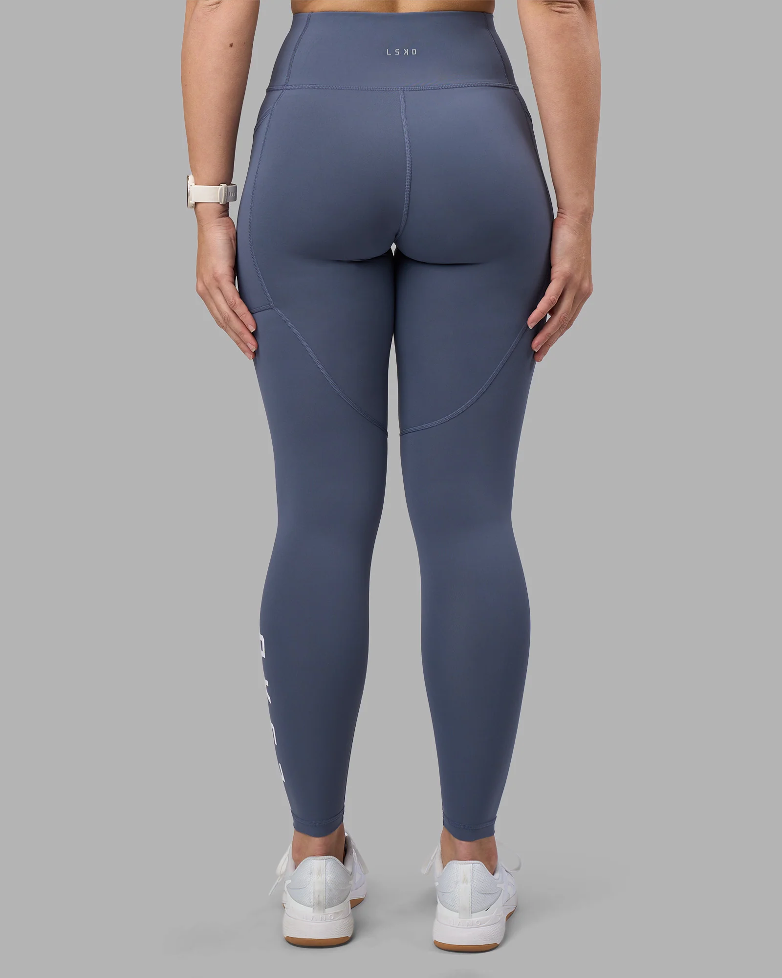 Rep Ultra High-Rise Full Length Legging Pockets - Night Shadow-White - Image 4