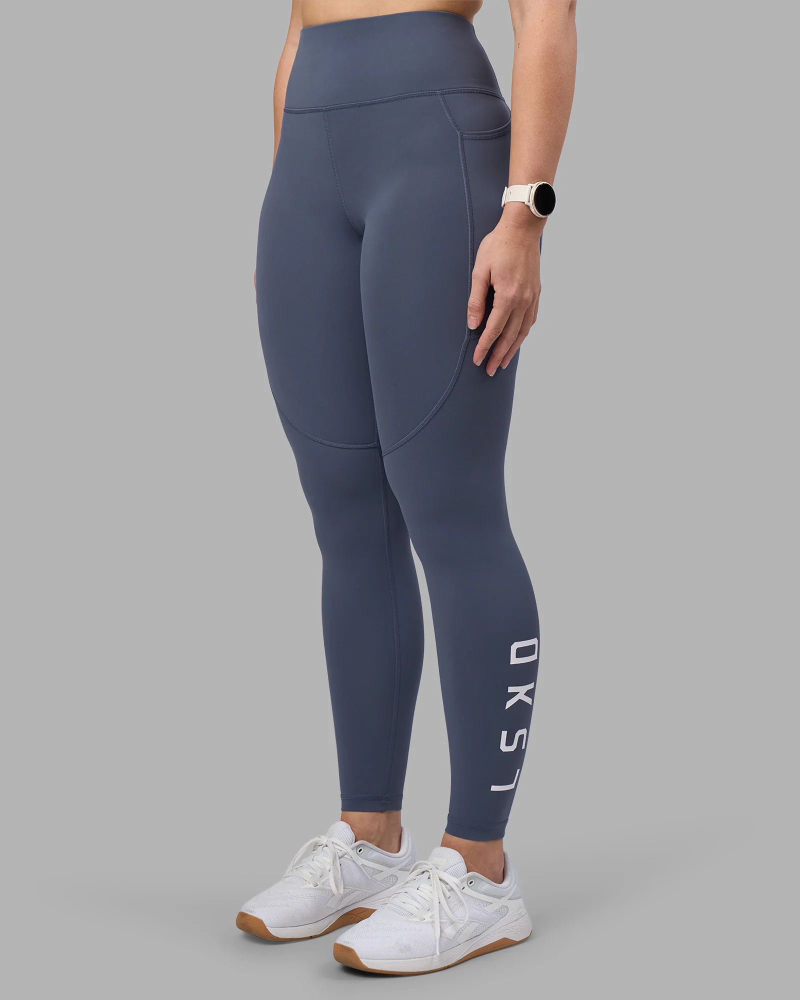 Rep Ultra High-Rise Full Length Legging Pockets - Night Shadow-White - Image 6