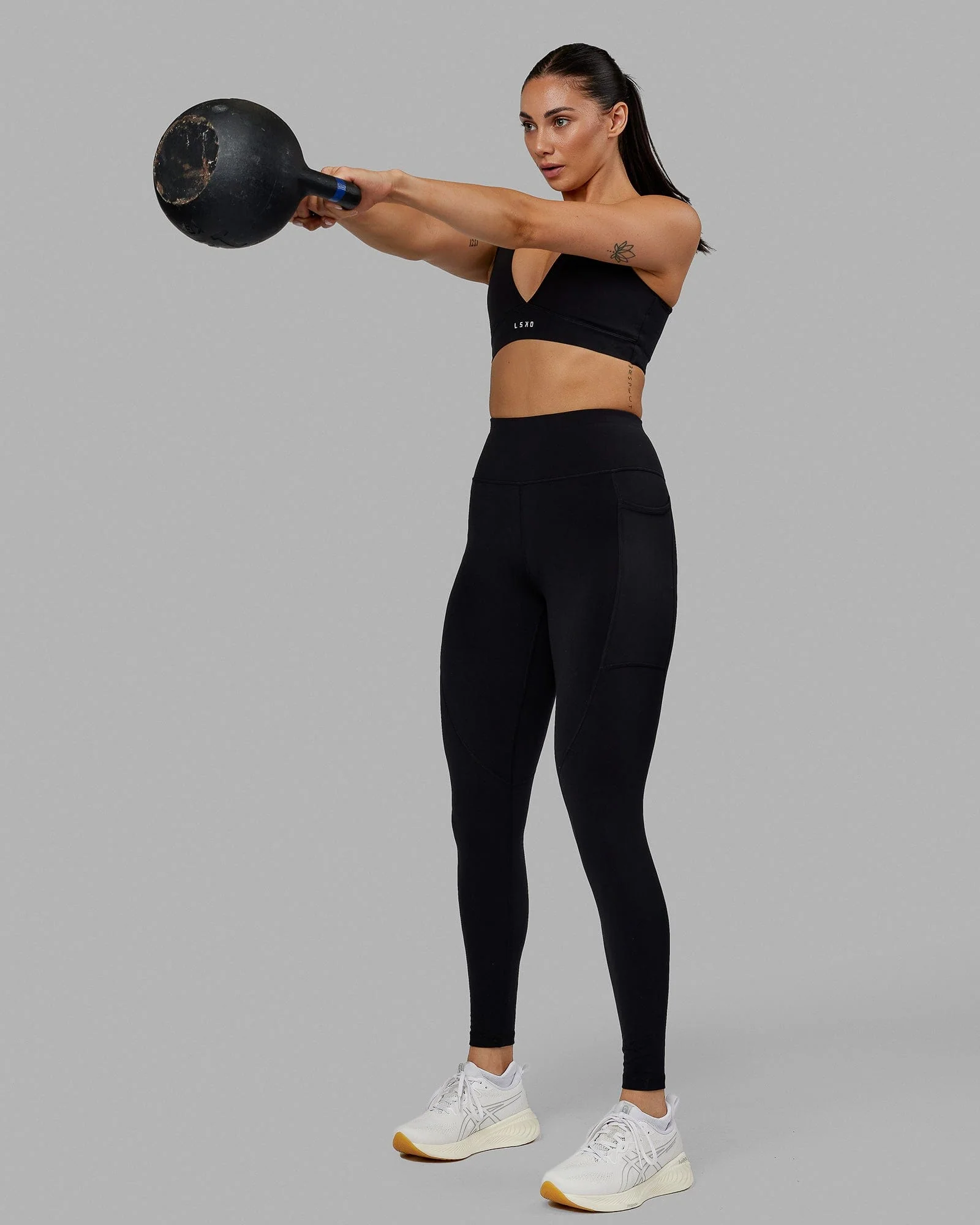Rep Ultra High-Rise Full Length Legging Pockets No Logo - Black - Image 6