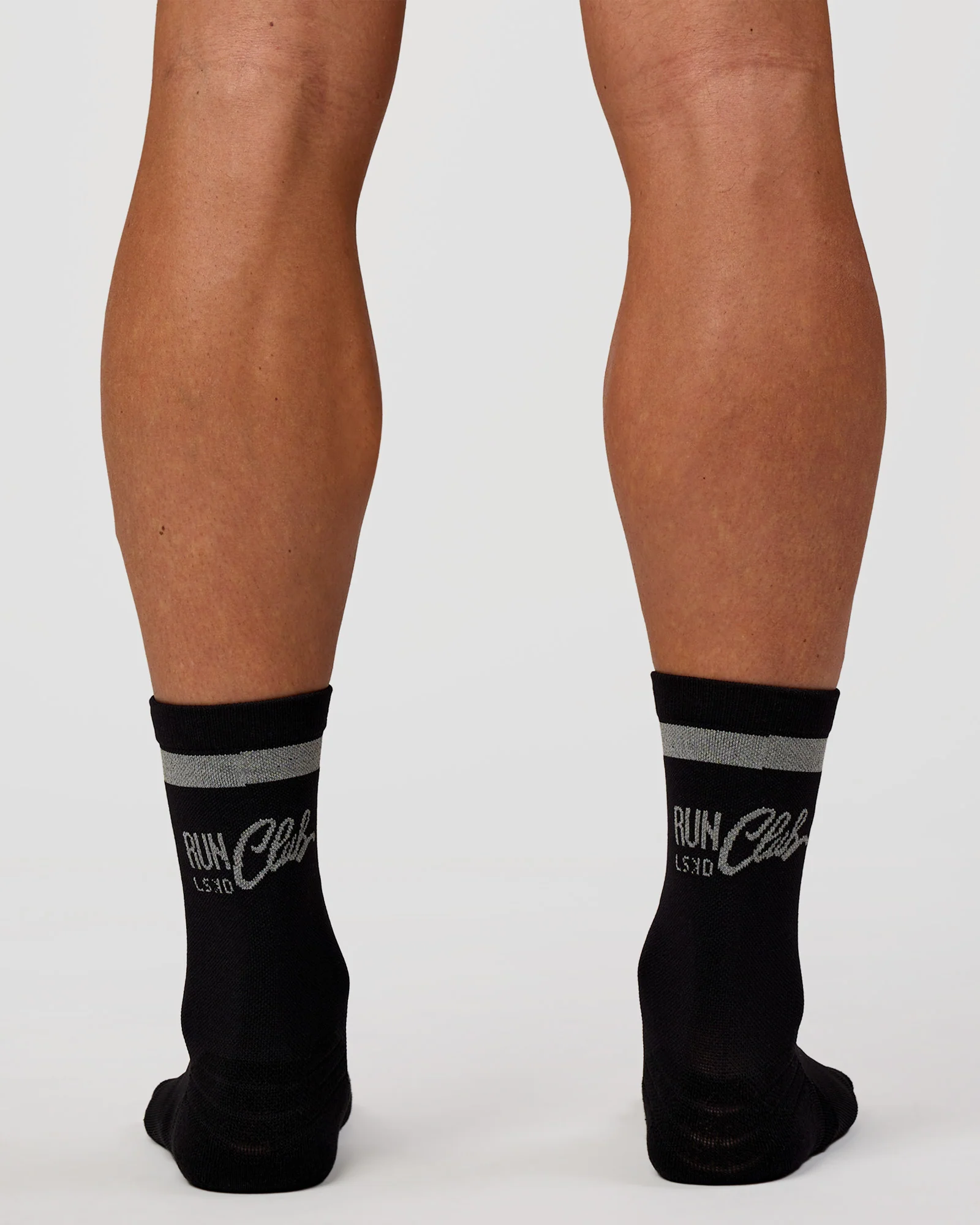 Run Club Fast Performance Socks 2.0 - Black-Reflective - Image 3