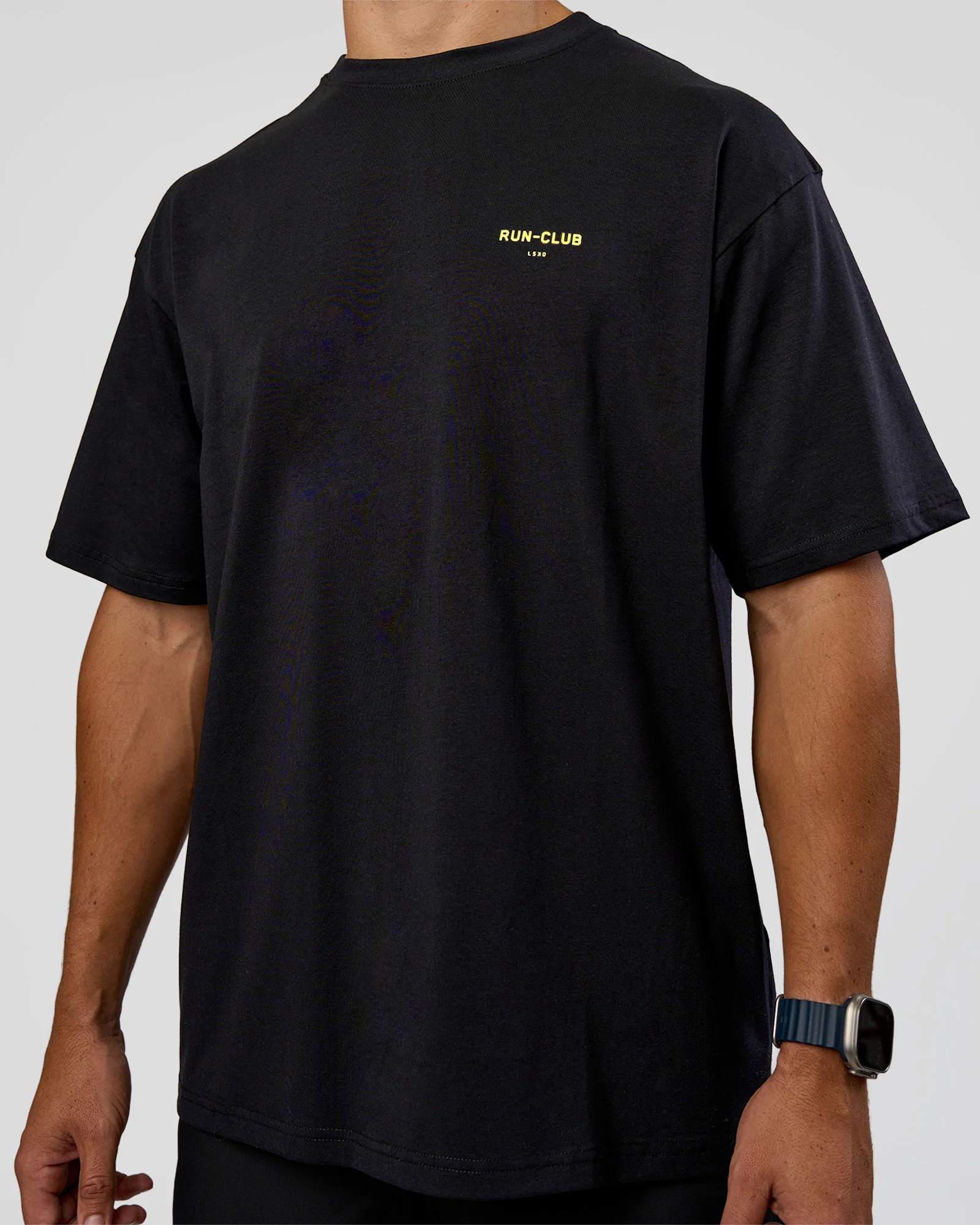 RUN CLUB FLXCotton Tee Oversize - Black-Yellow Fizz - Image 9