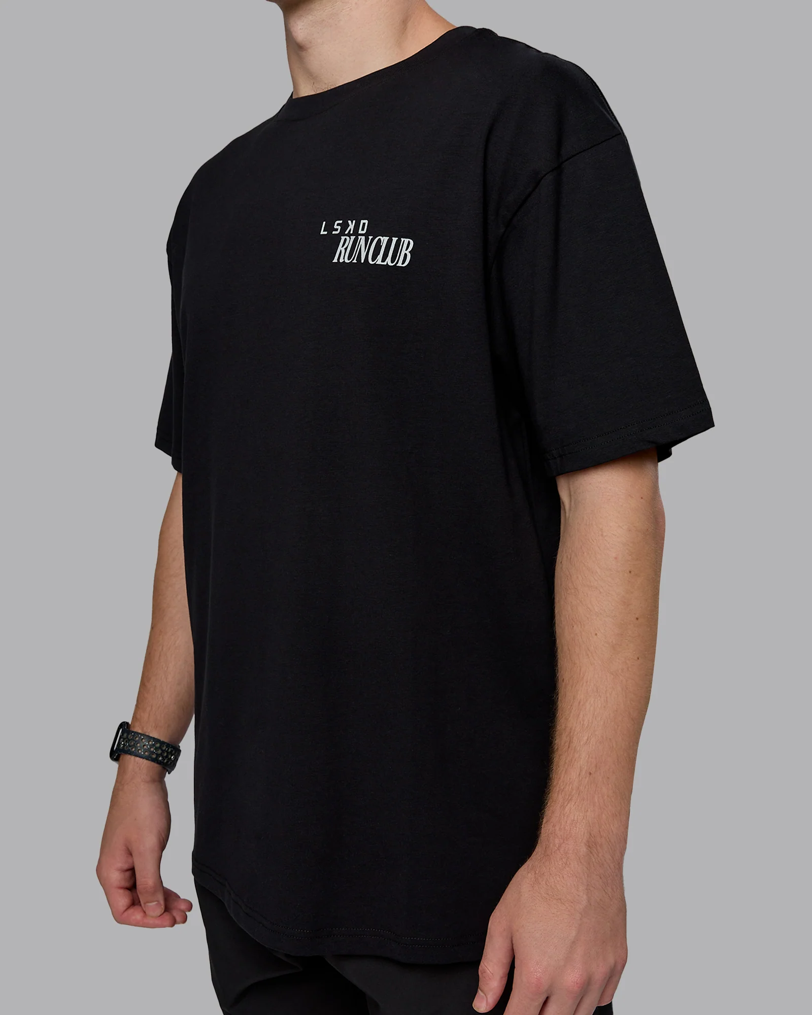 Run Love FLXCotton Oversized Tee - Black-Reflective - Image 8