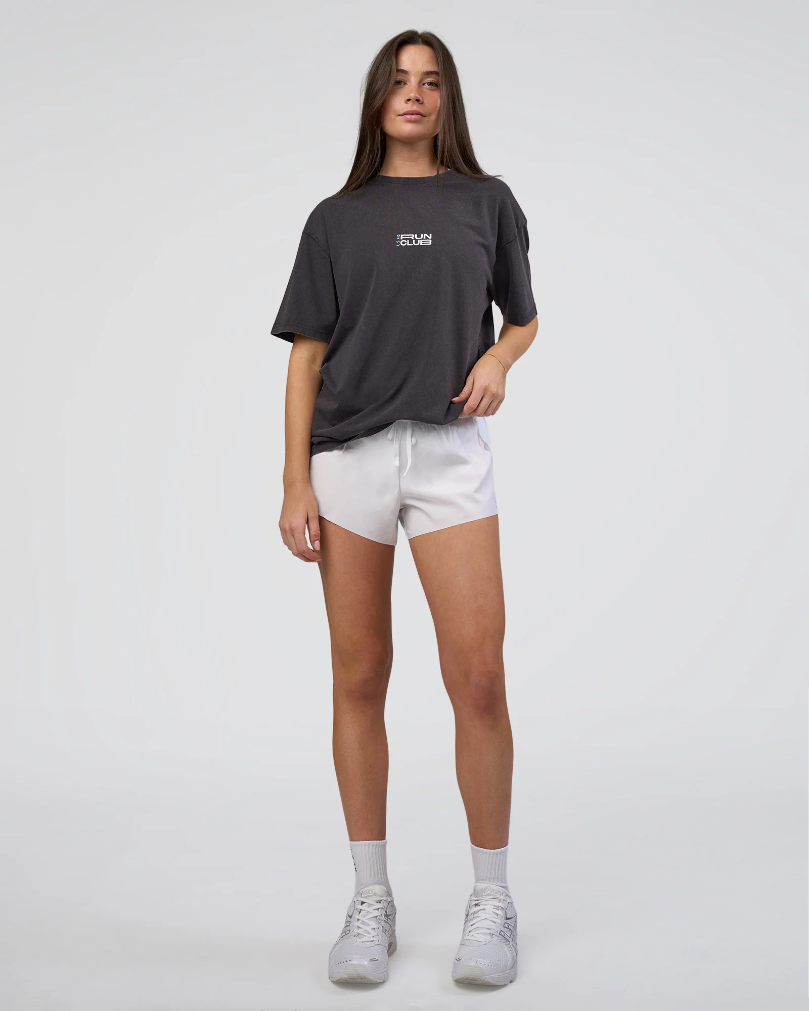 Runner's FLXCotton Oversized Tee - Black Washed-White - Image 8