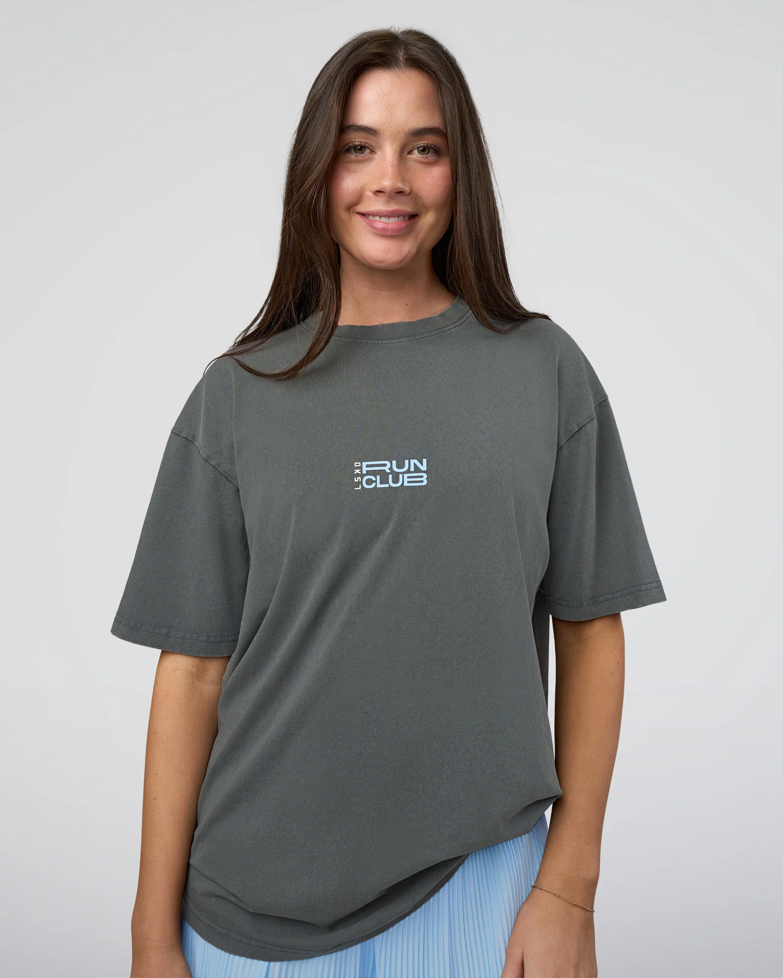 Runner's FLXCotton Oversized Tee - Dark Storm Washed-Open Air - Image 4