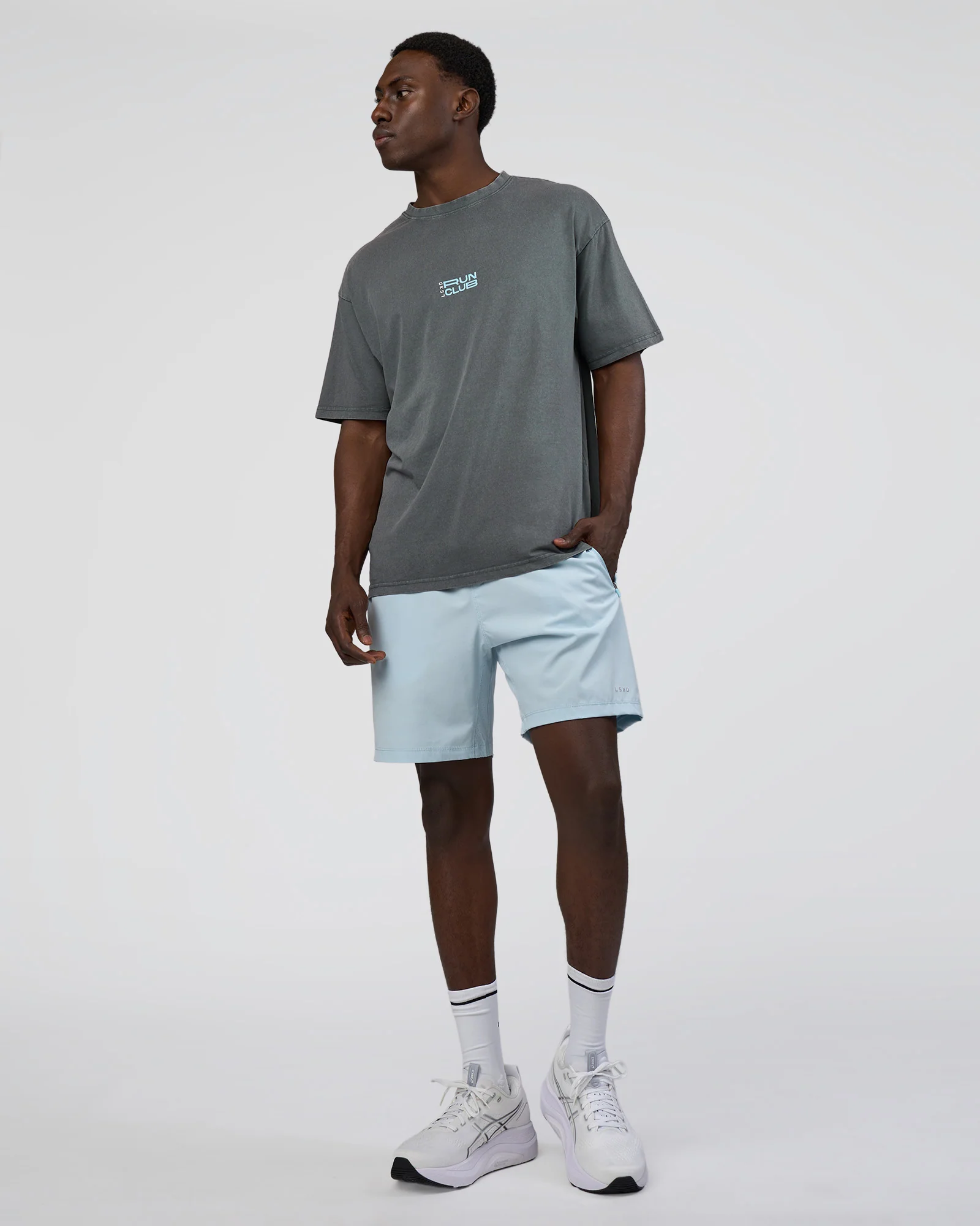 Runner's FLXCotton Oversized Tee - Dark Storm Washed-Open Air - Image 6