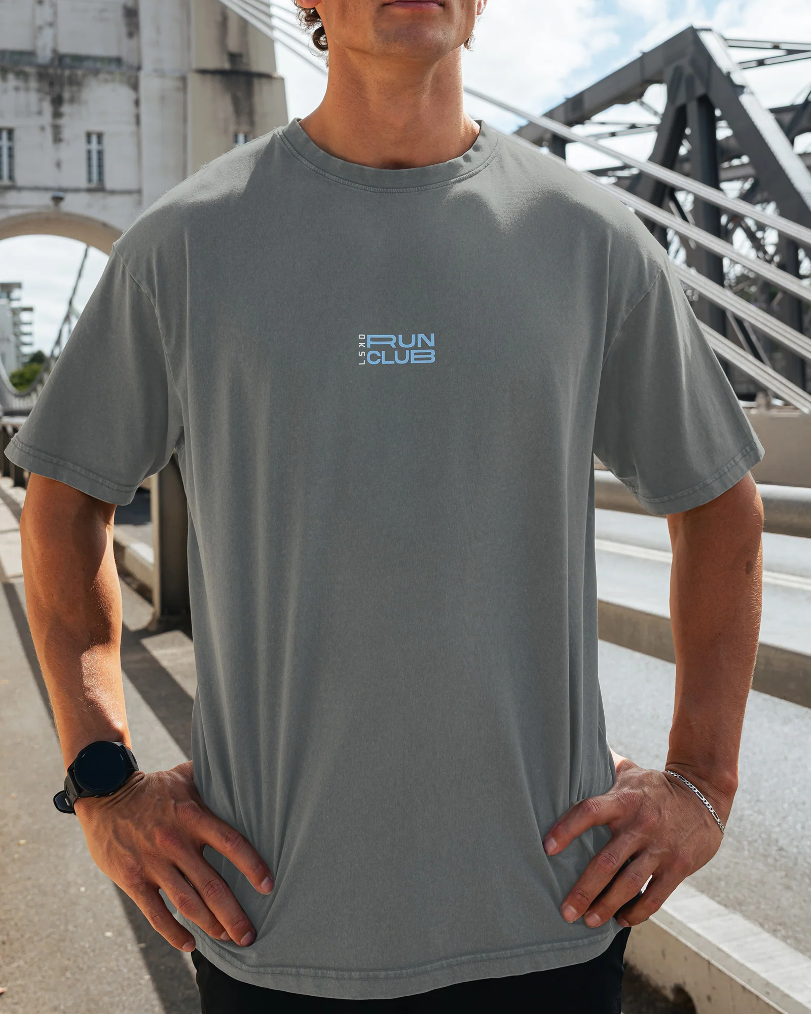 Runner's FLXCotton Oversized Tee - Dark Storm Washed-Open Air - Image 7