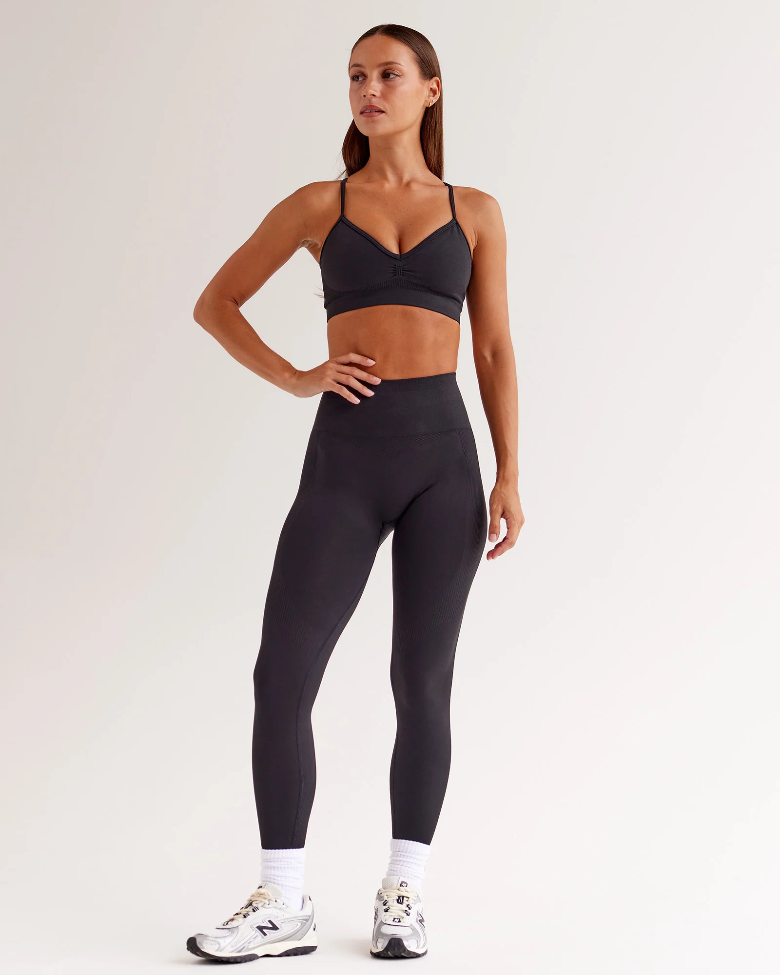 Spark Seamless Sports Bra - Black - Image 5