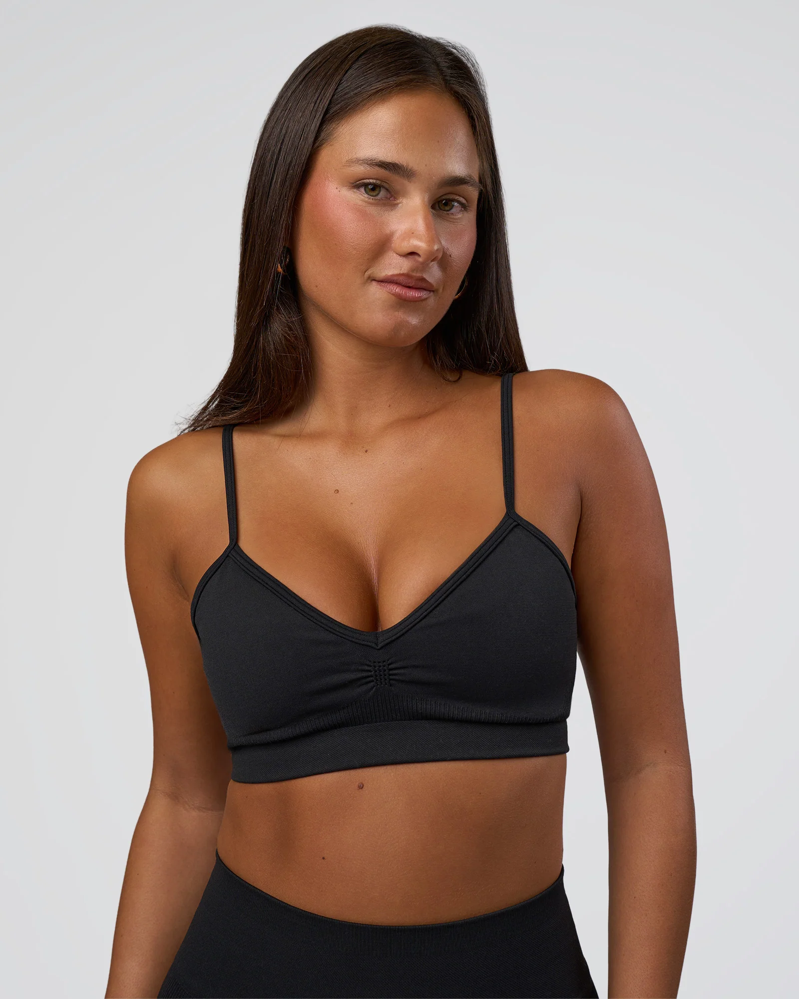 Spark Seamless Sports Bra - Black - Image 6