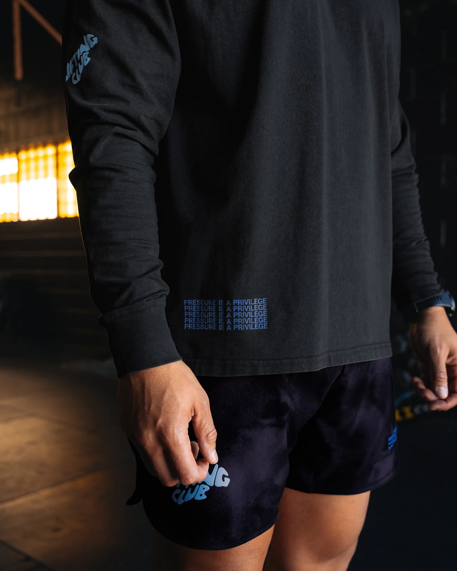 Cali FLXCotton Oversized Long Sleeve Tee - Black Washed - Image 4