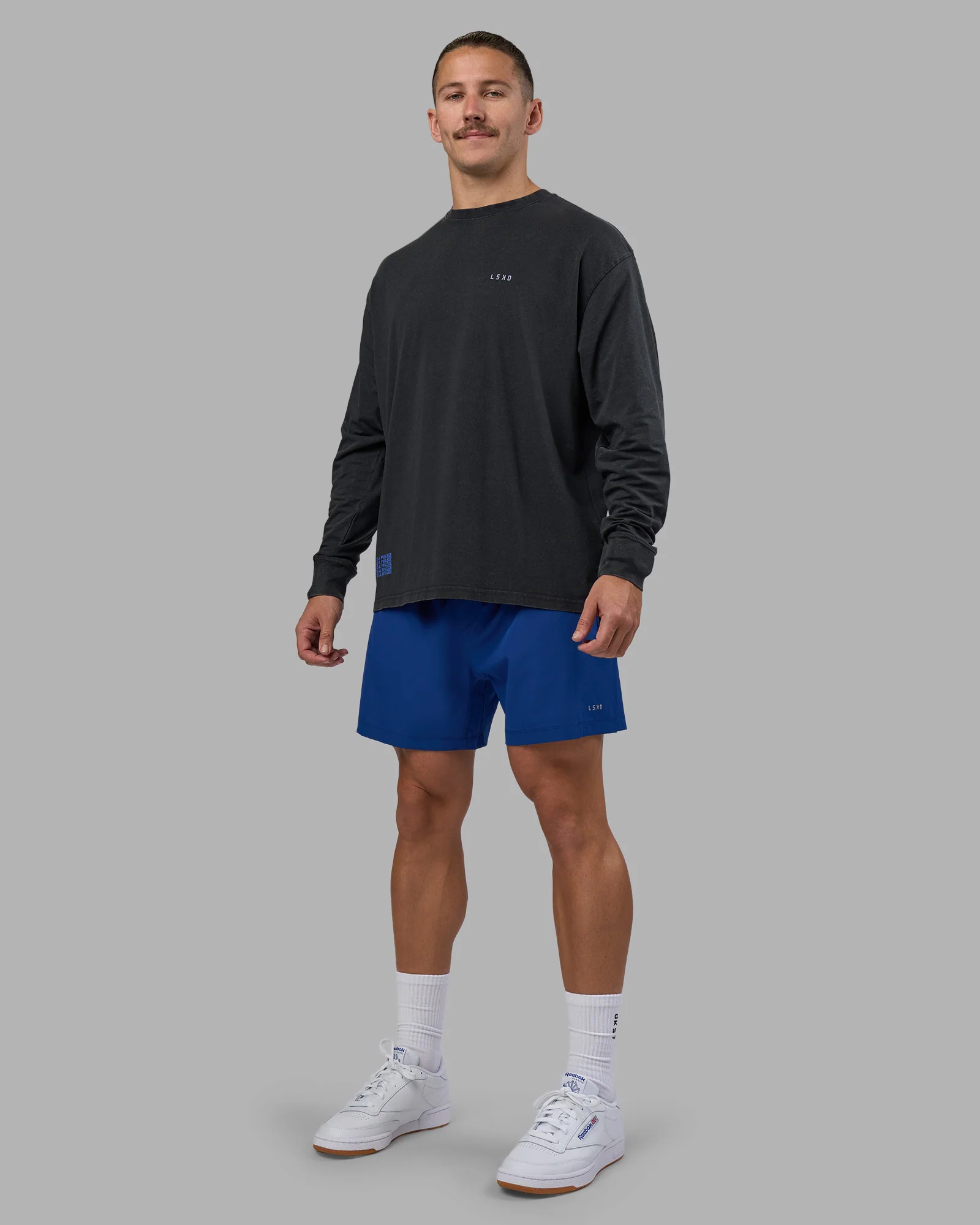 Cali FLXCotton Oversized Long Sleeve Tee - Black Washed - Image 7