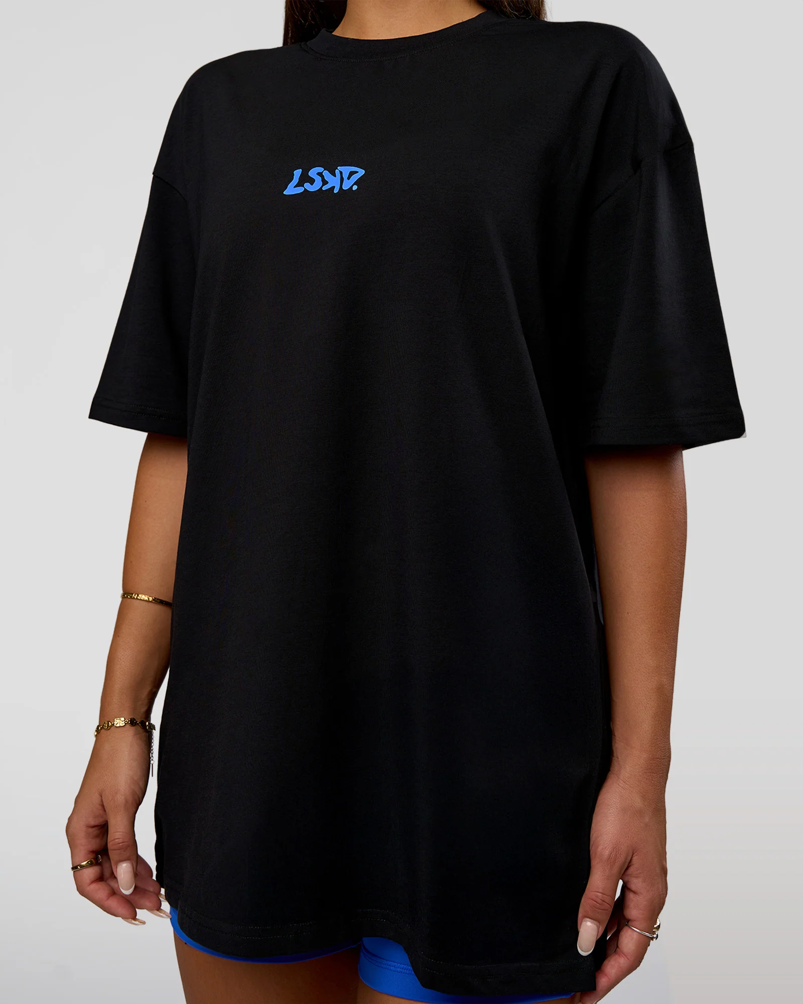 Standard Issue FLXCotton Oversized Tee - Black-Palace Blue - Image 11