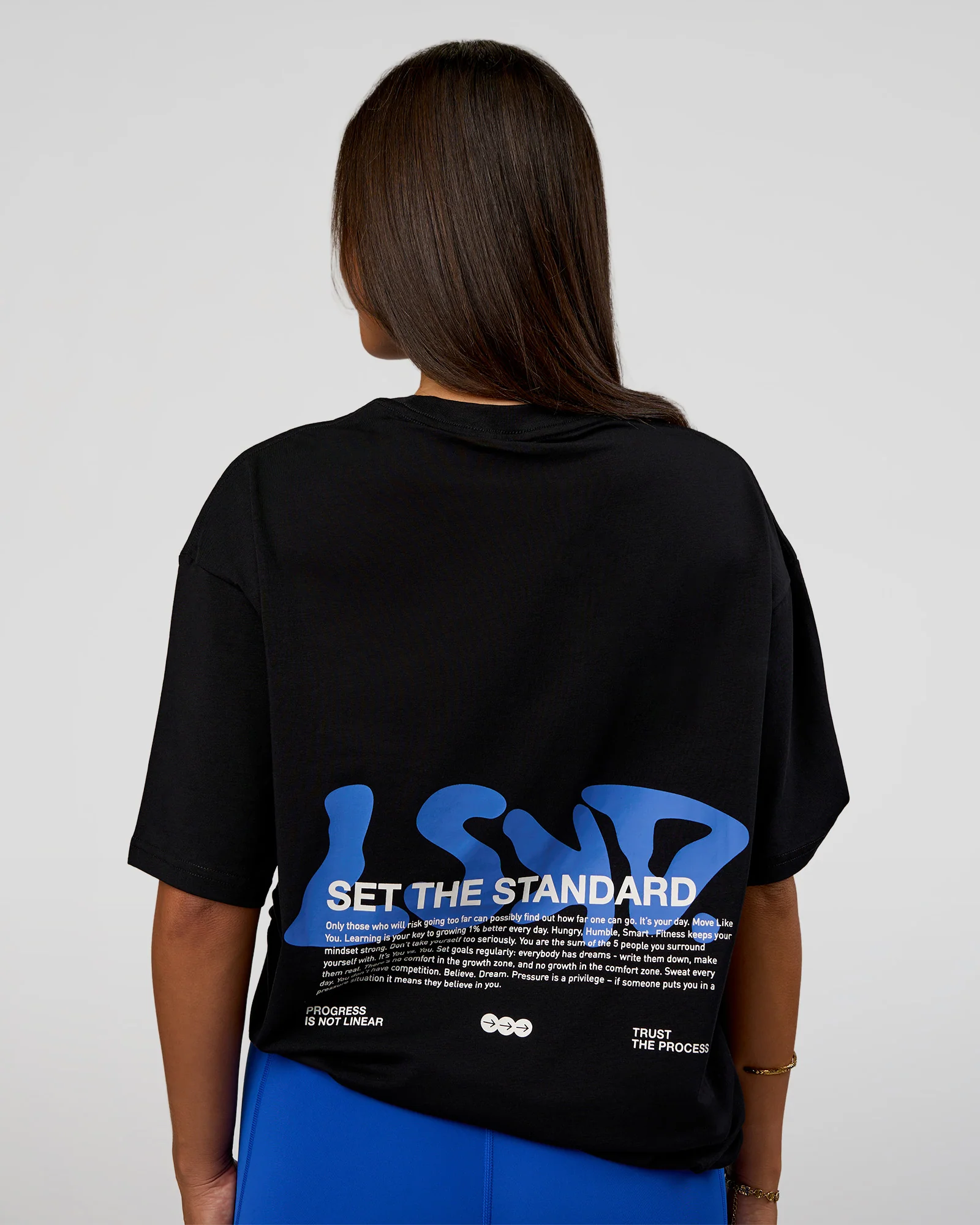 Standard Issue FLXCotton Oversized Tee - Black-Palace Blue - Image 5
