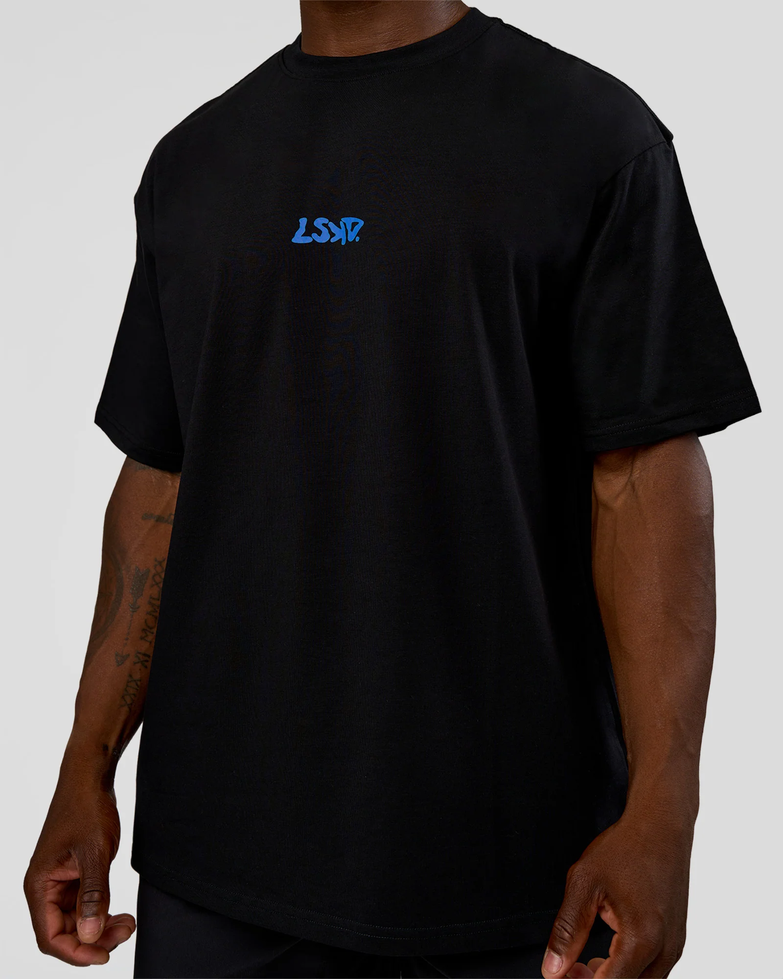 Standard Issue FLXCotton Oversized Tee - Black-Palace Blue - Image 9