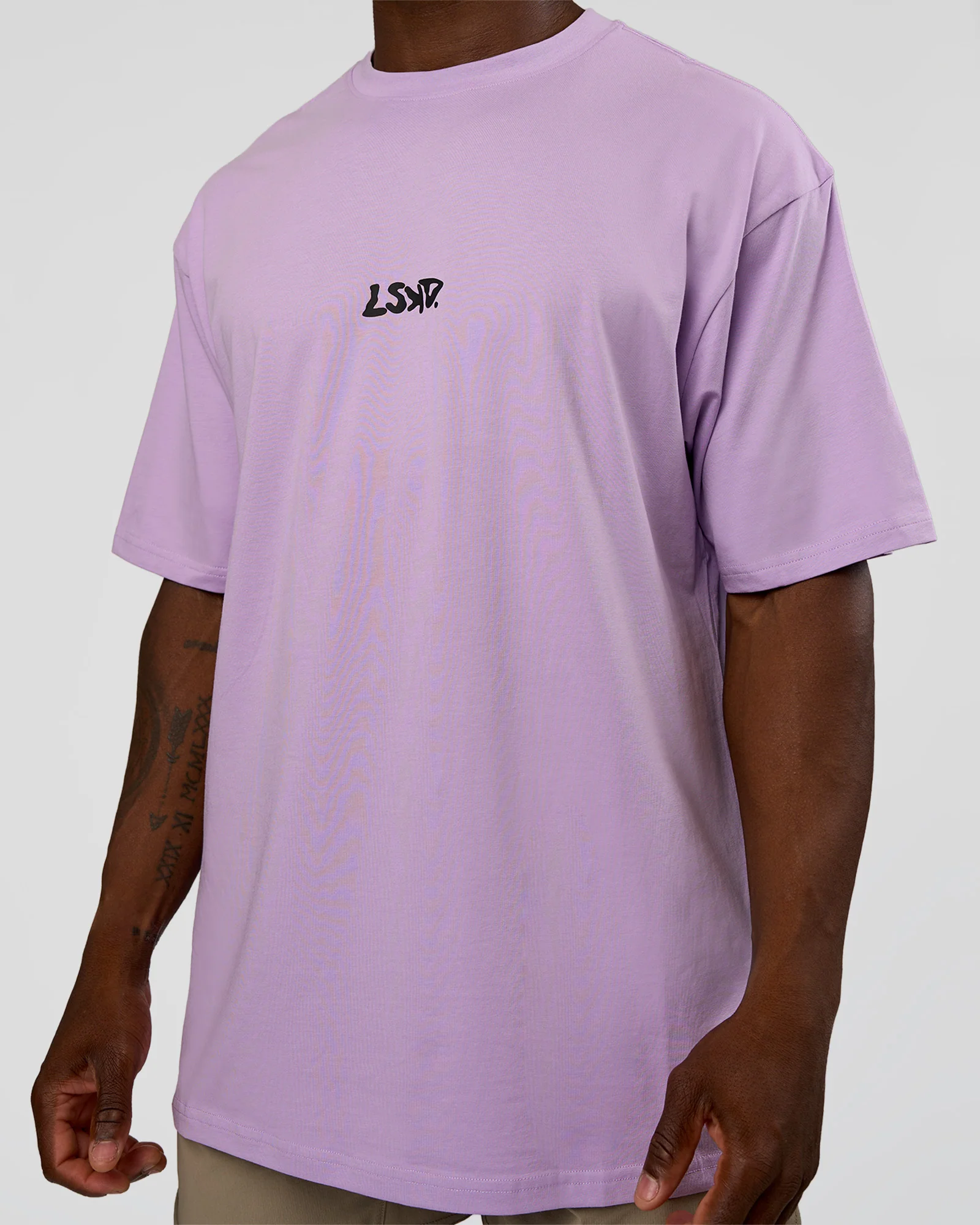 Standard Issue FLXCotton Oversized Tee - Pale Lilac-Black - Image 10