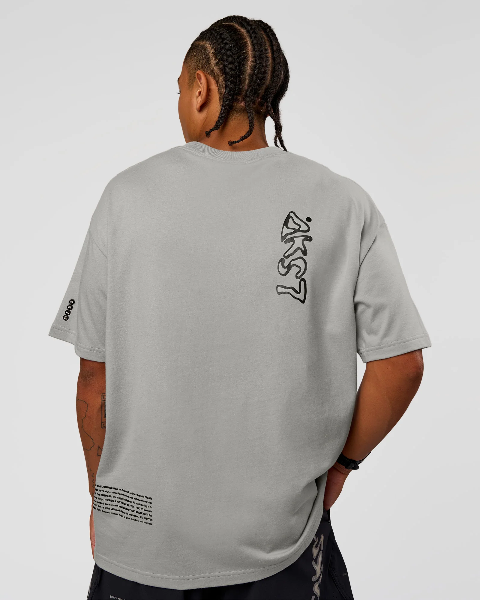 Static Grit Heavyweight Oversized Tee - Alloy-Black - Image 10