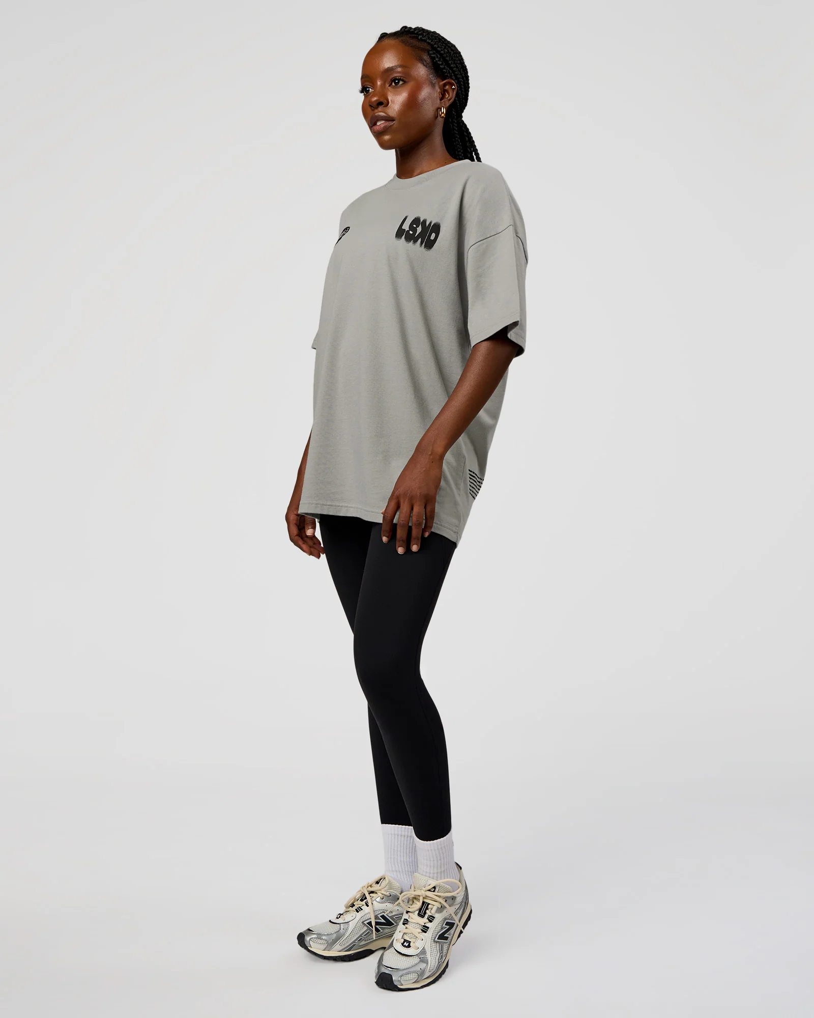 Static Grit Heavyweight Oversized Tee - Alloy-Black - Image 12